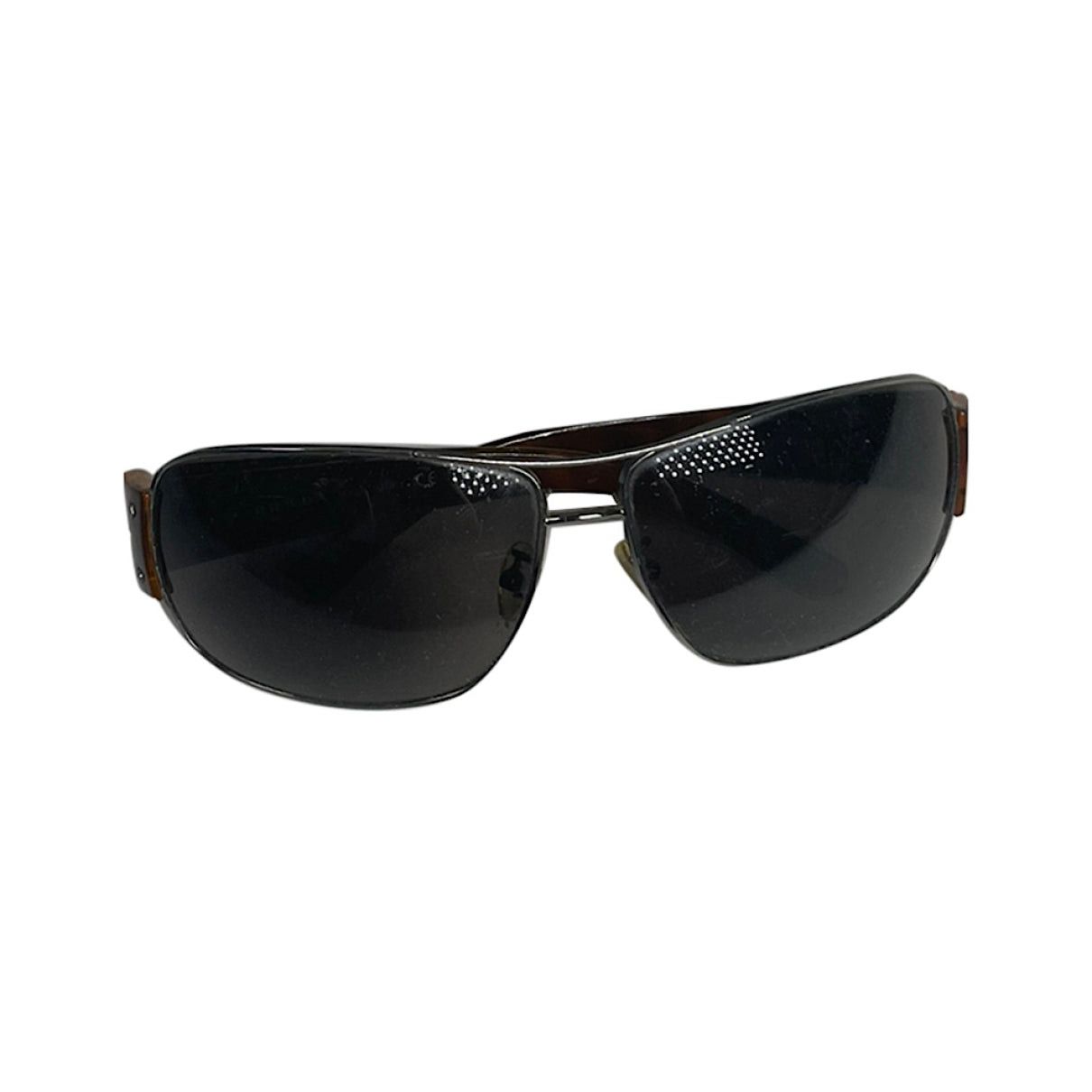 Prada Brown Plastic Sunglasses Size ONE SIZE - 2 Thumbnail