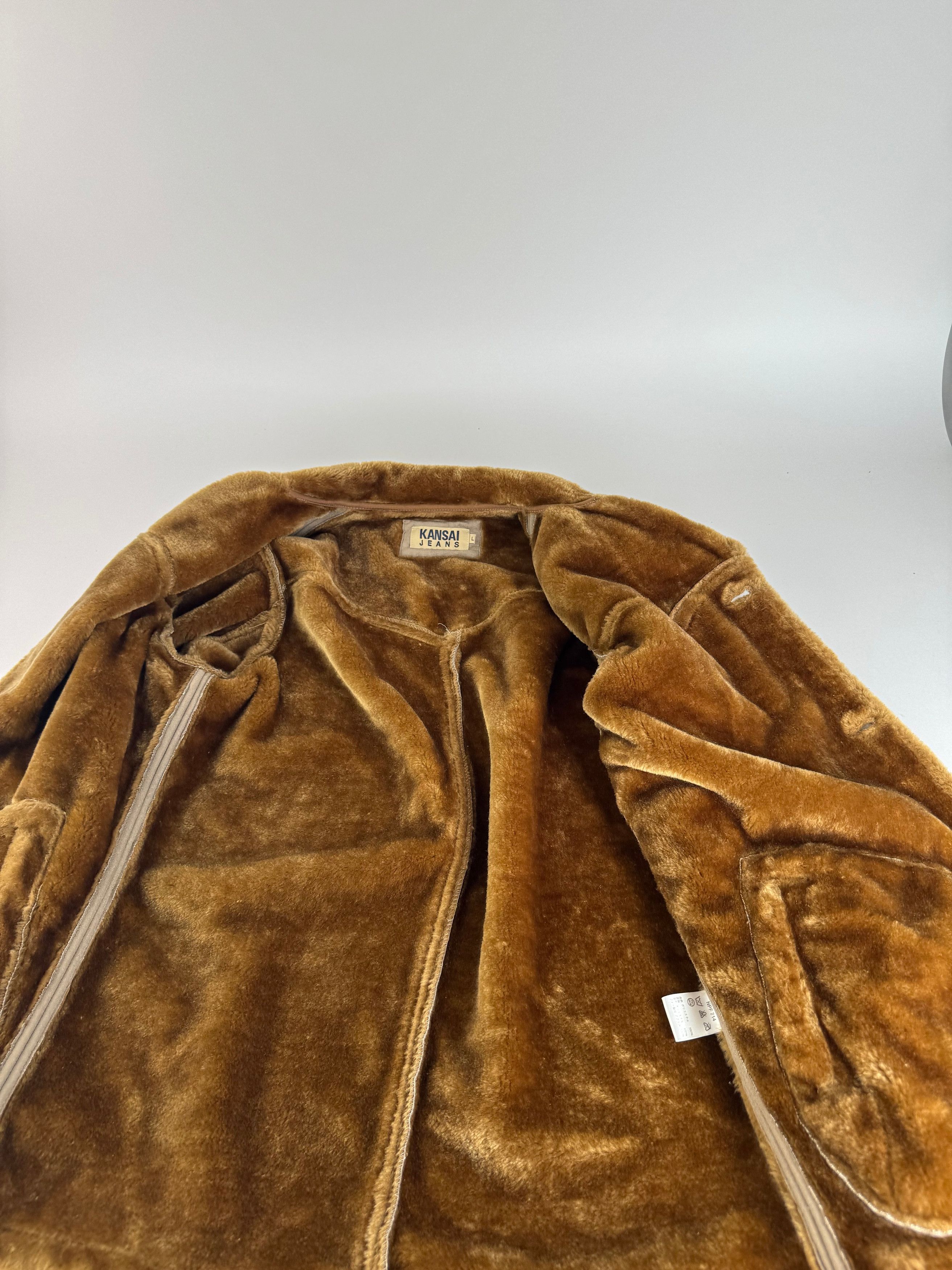 Kansai Yamamoto Vintage fur coat L grey brown Size L / US 10 / IT 46 - 9 Thumbnail