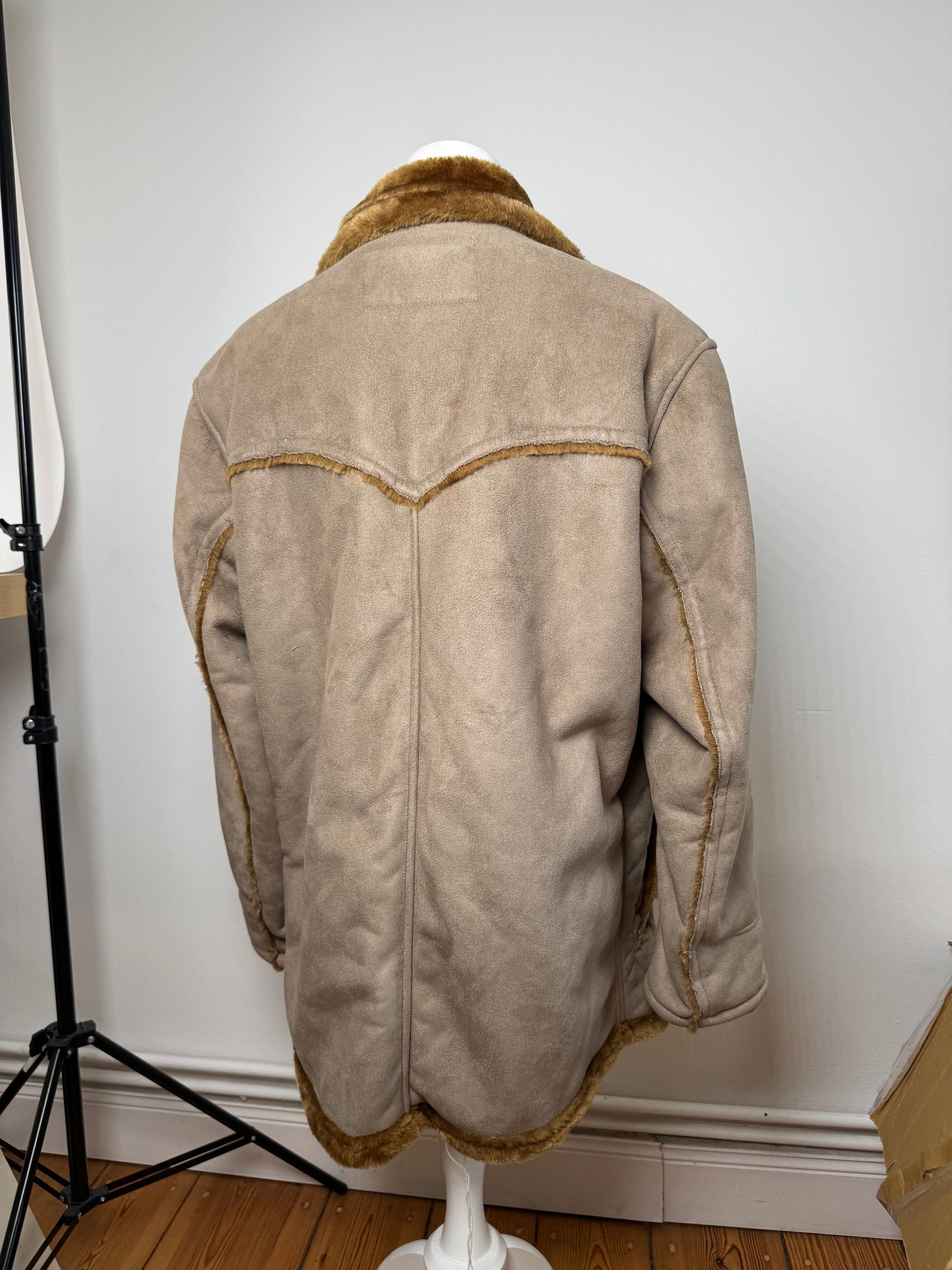 Kansai Yamamoto Vintage fur coat L grey brown Size L / US 10 / IT 46 - 3 Thumbnail