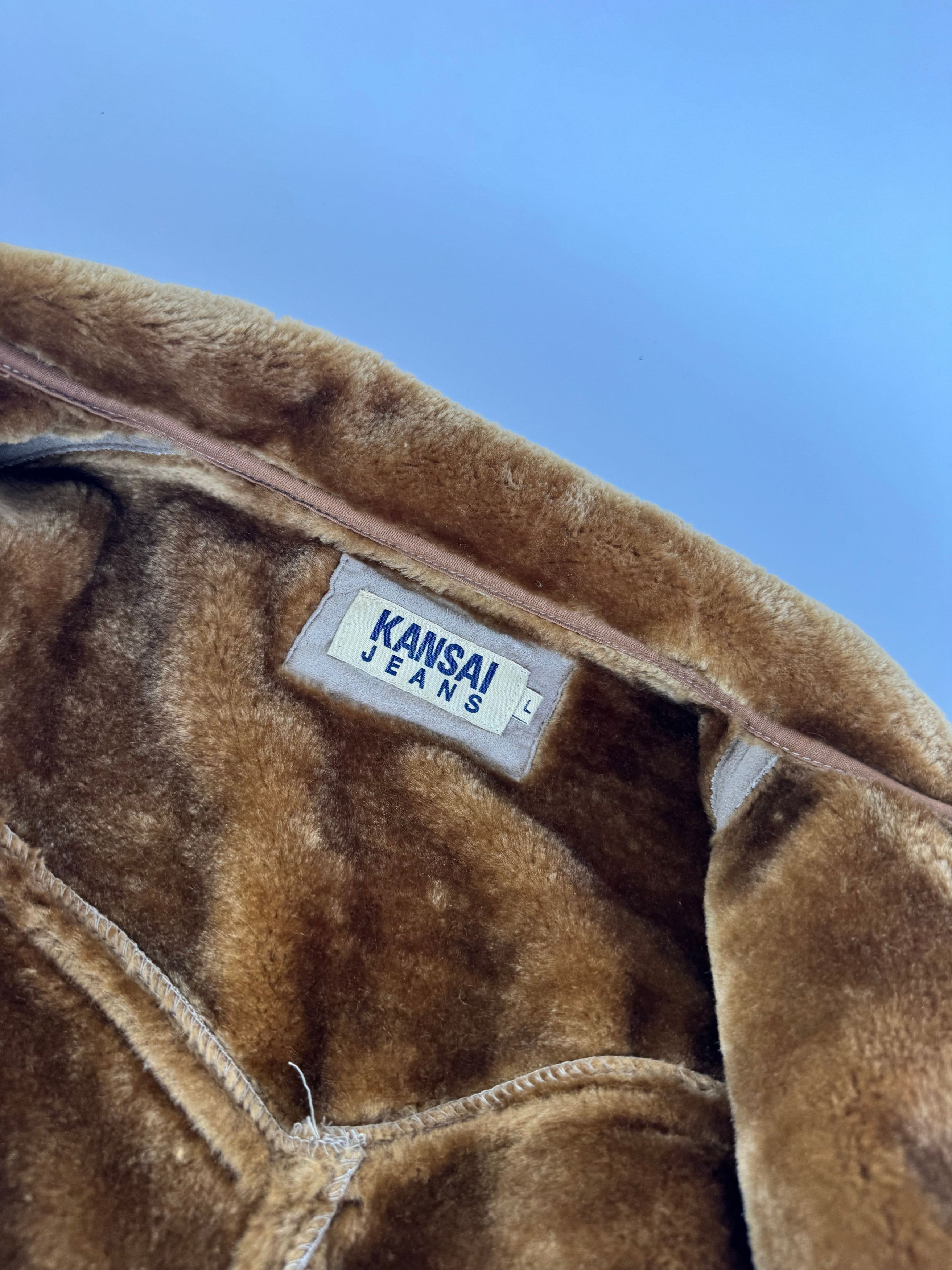 Kansai Yamamoto Vintage fur coat L grey brown Size L / US 10 / IT 46 - 13 Thumbnail