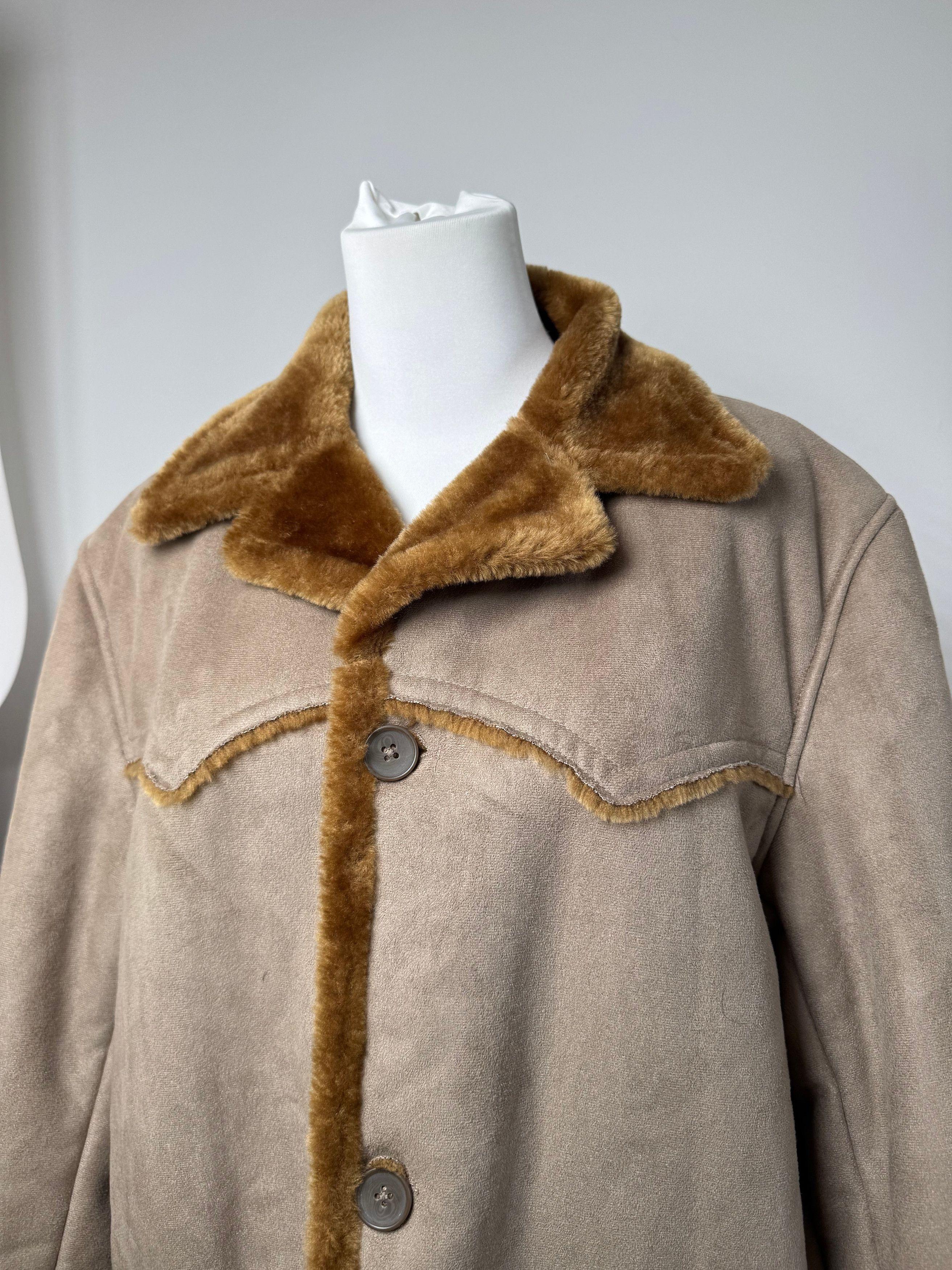 Kansai Yamamoto Vintage fur coat L grey brown Size L / US 10 / IT 46 - 7 Thumbnail
