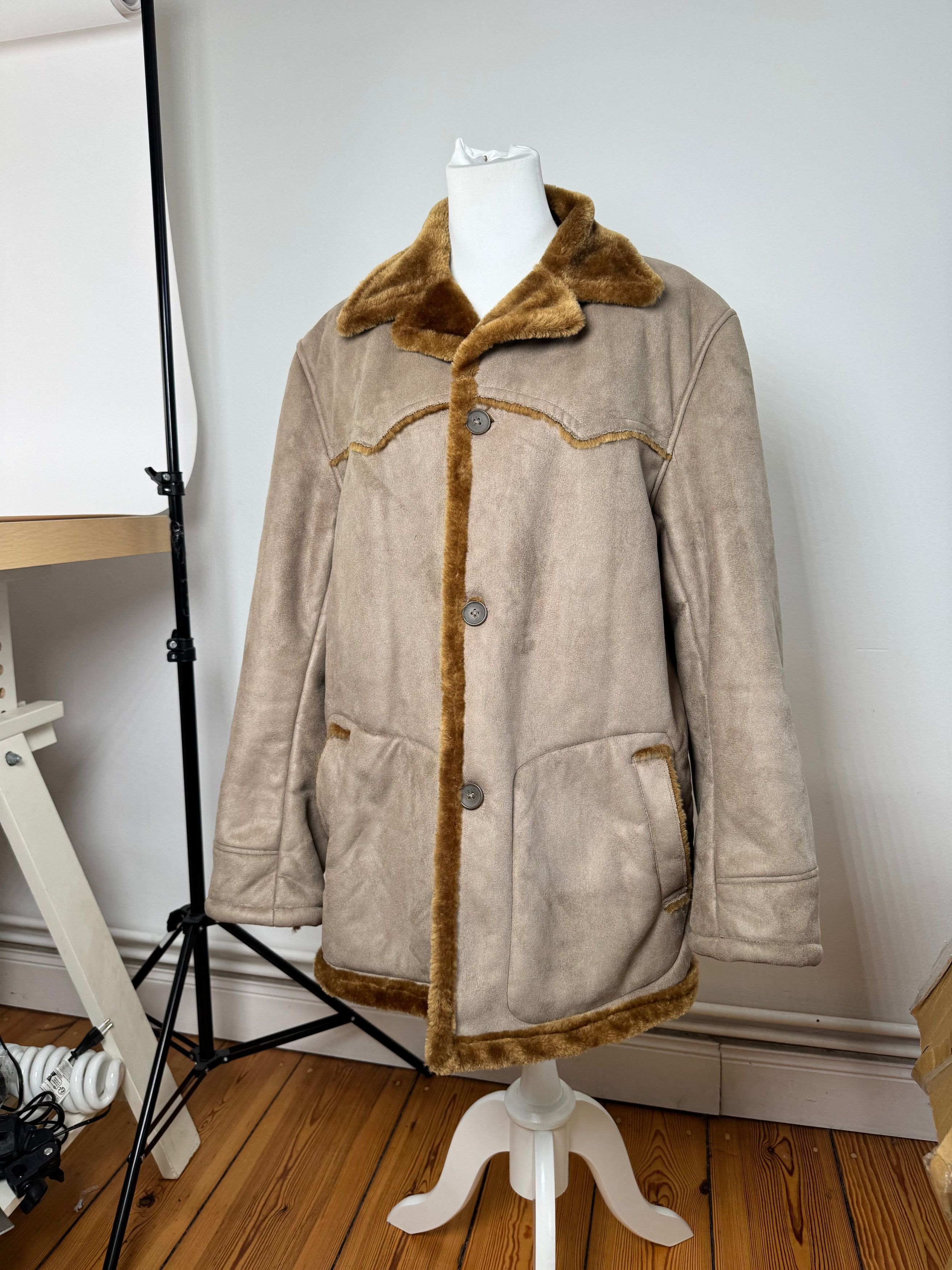 Kansai Yamamoto Vintage fur coat L grey brown Size L / US 10 / IT 46 - 11 Thumbnail