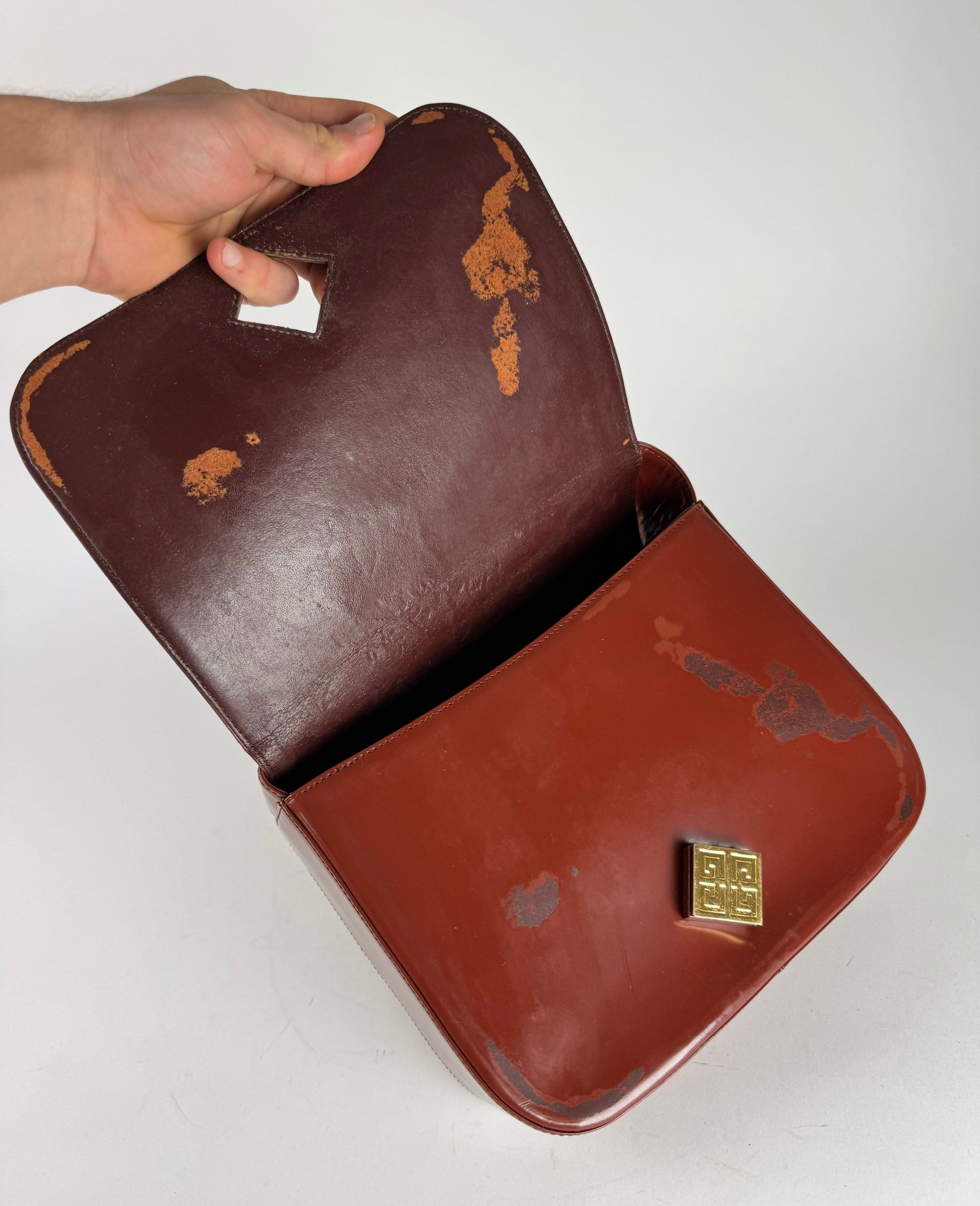 Givenchy Vintage 4G Leather Bag Brown Size ONE SIZE - 6 Thumbnail