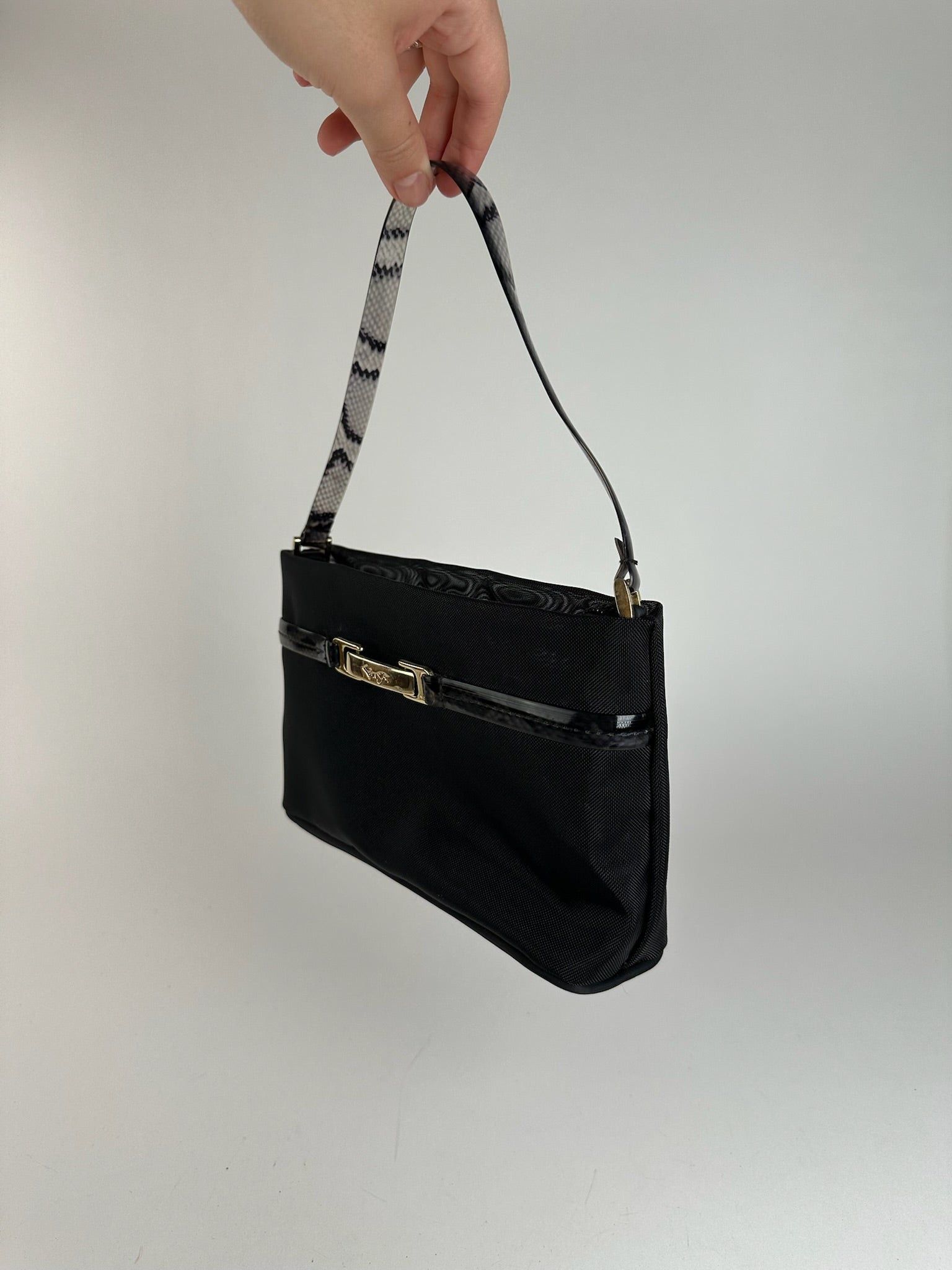 Kansai Yamamoto Vintage Kansai Ymamoto Polyester Baguette Bag Black Size ONE SIZE - 7 Thumbnail