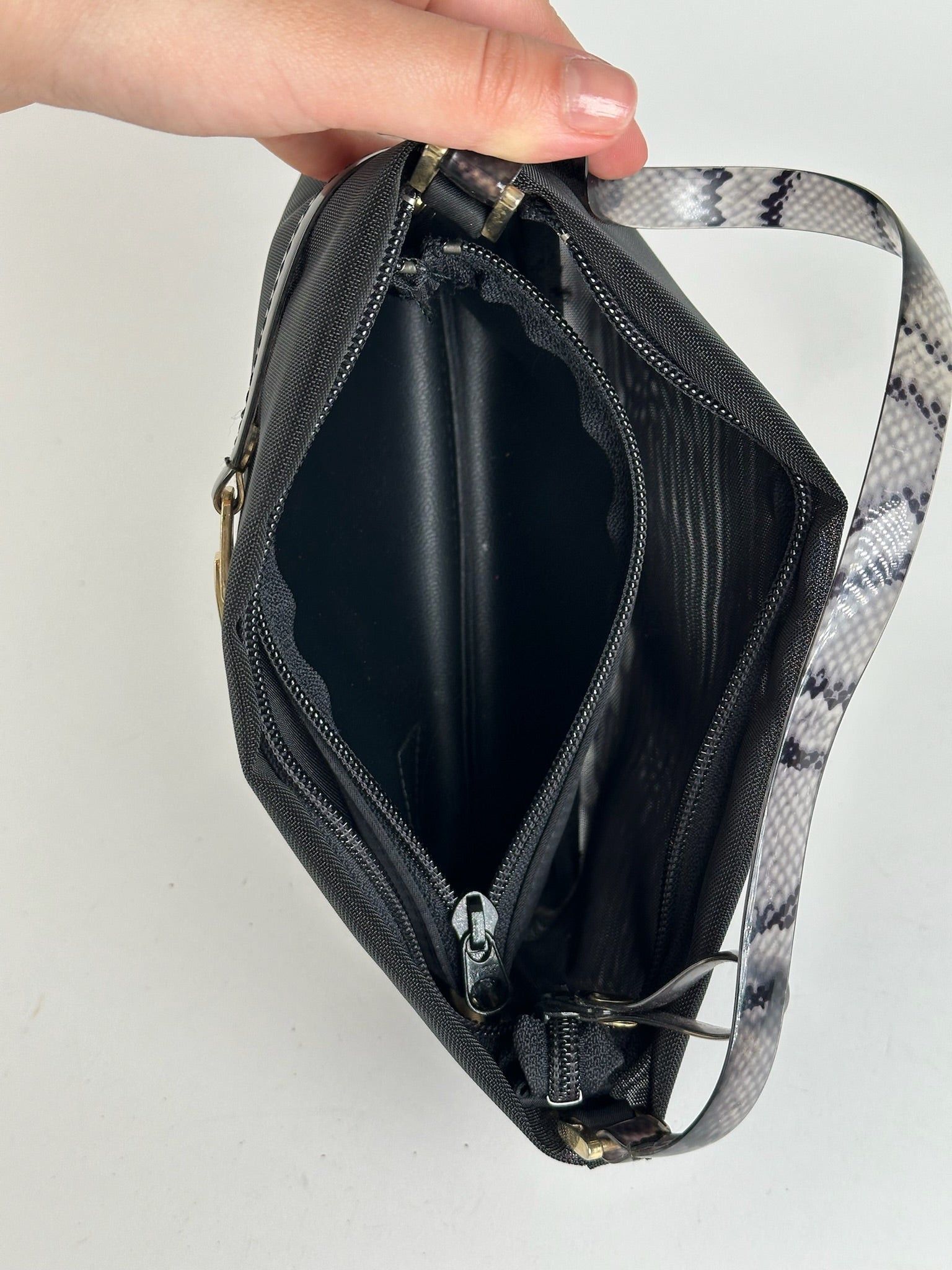 Kansai Yamamoto Vintage Kansai Ymamoto Polyester Baguette Bag Black Size ONE SIZE - 13 Thumbnail