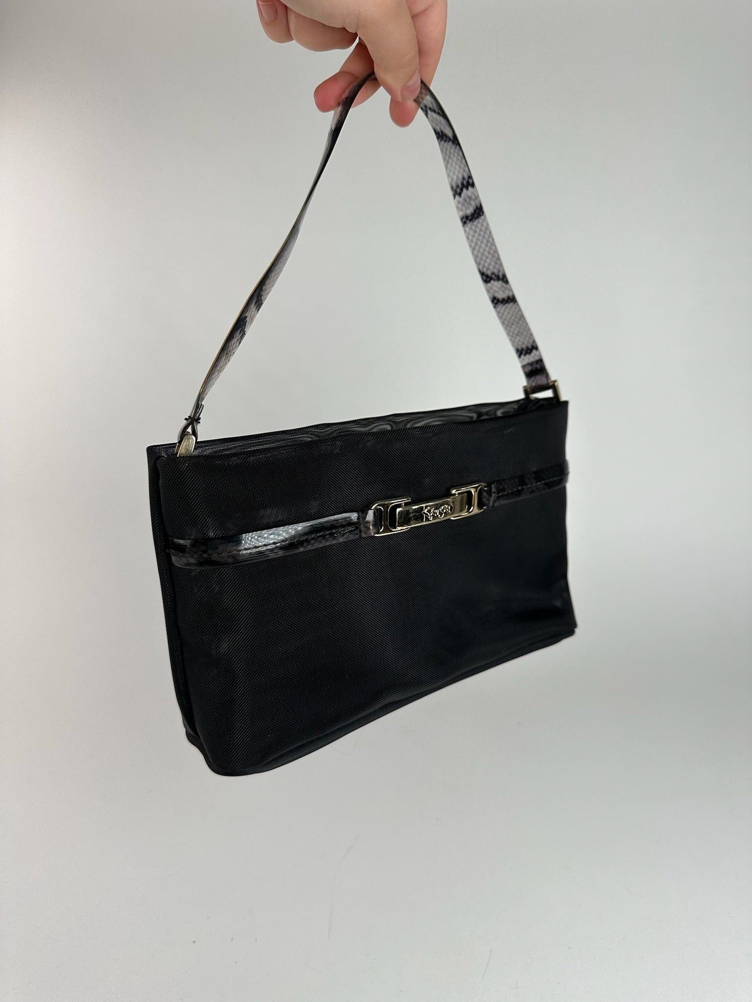 Kansai Yamamoto Vintage Kansai Ymamoto Polyester Baguette Bag Black Size ONE SIZE - 6 Thumbnail