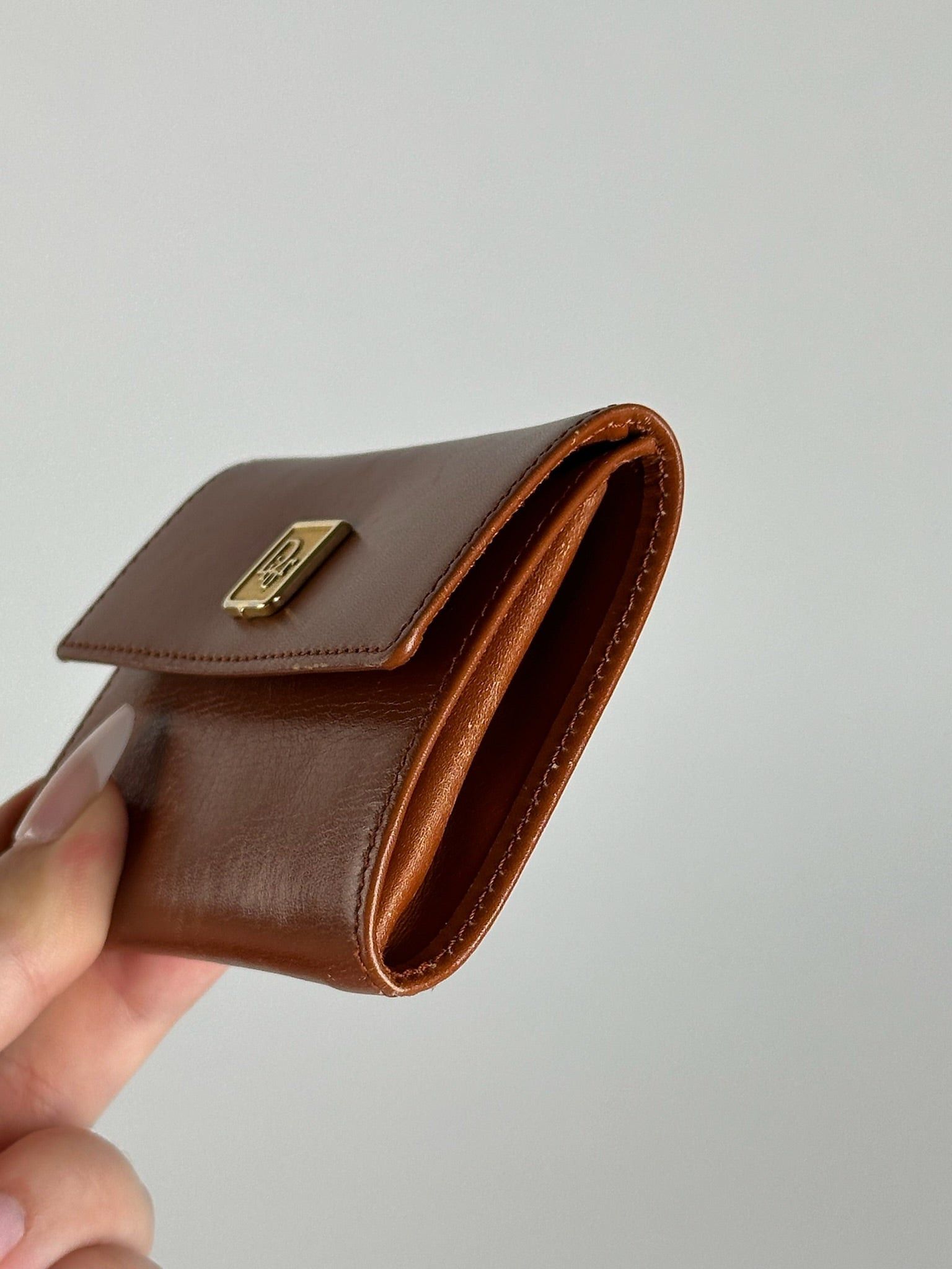 Dior Vintage Leather card holder brown Size ONE SIZE - 7 Thumbnail