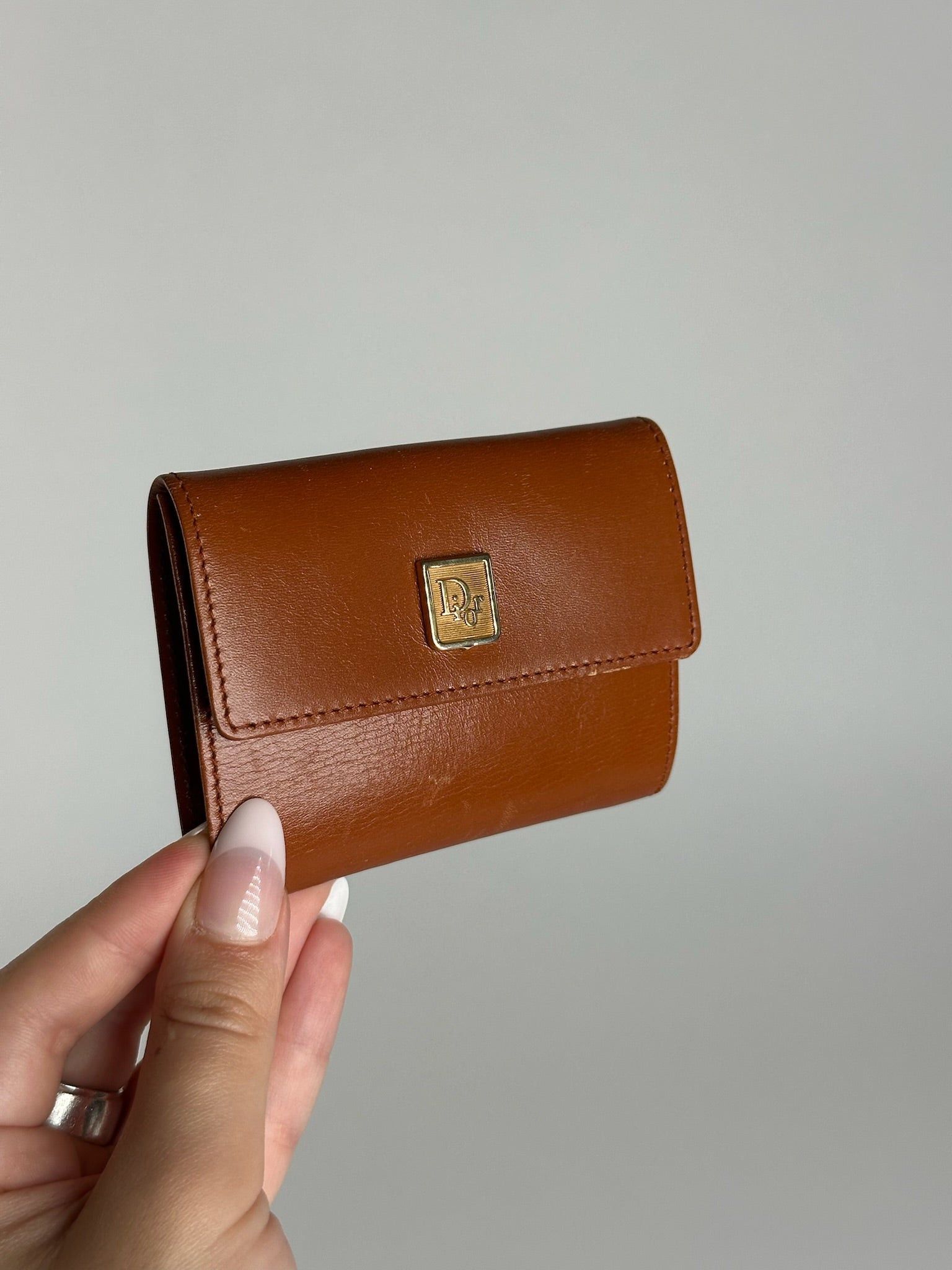 Dior Vintage Leather card holder brown Size ONE SIZE - 5 Thumbnail