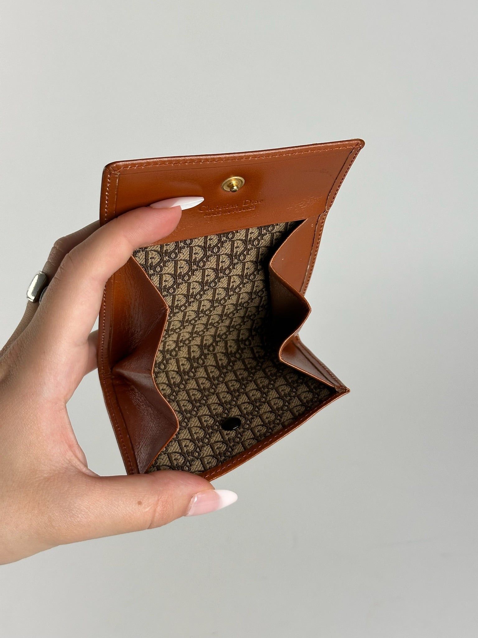 Dior Vintage Leather card holder brown Size ONE SIZE - 4 Thumbnail