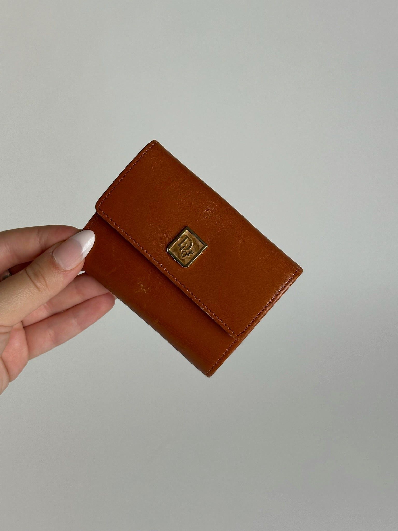 Dior Vintage Leather card holder brown Size ONE SIZE - 9 Thumbnail