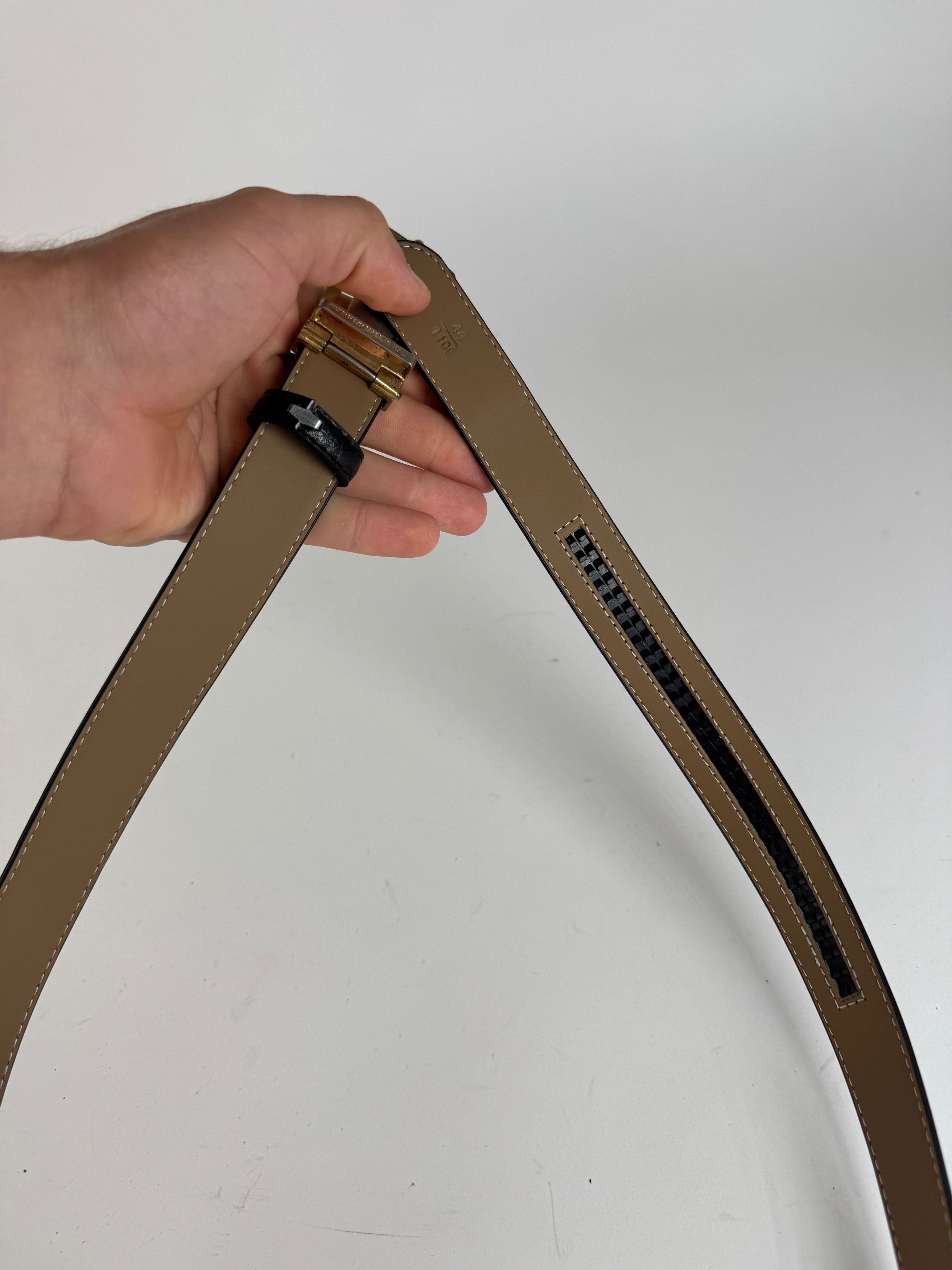 Celine Vintage Paris Leather belt black Size ONE SIZE - 9 Thumbnail