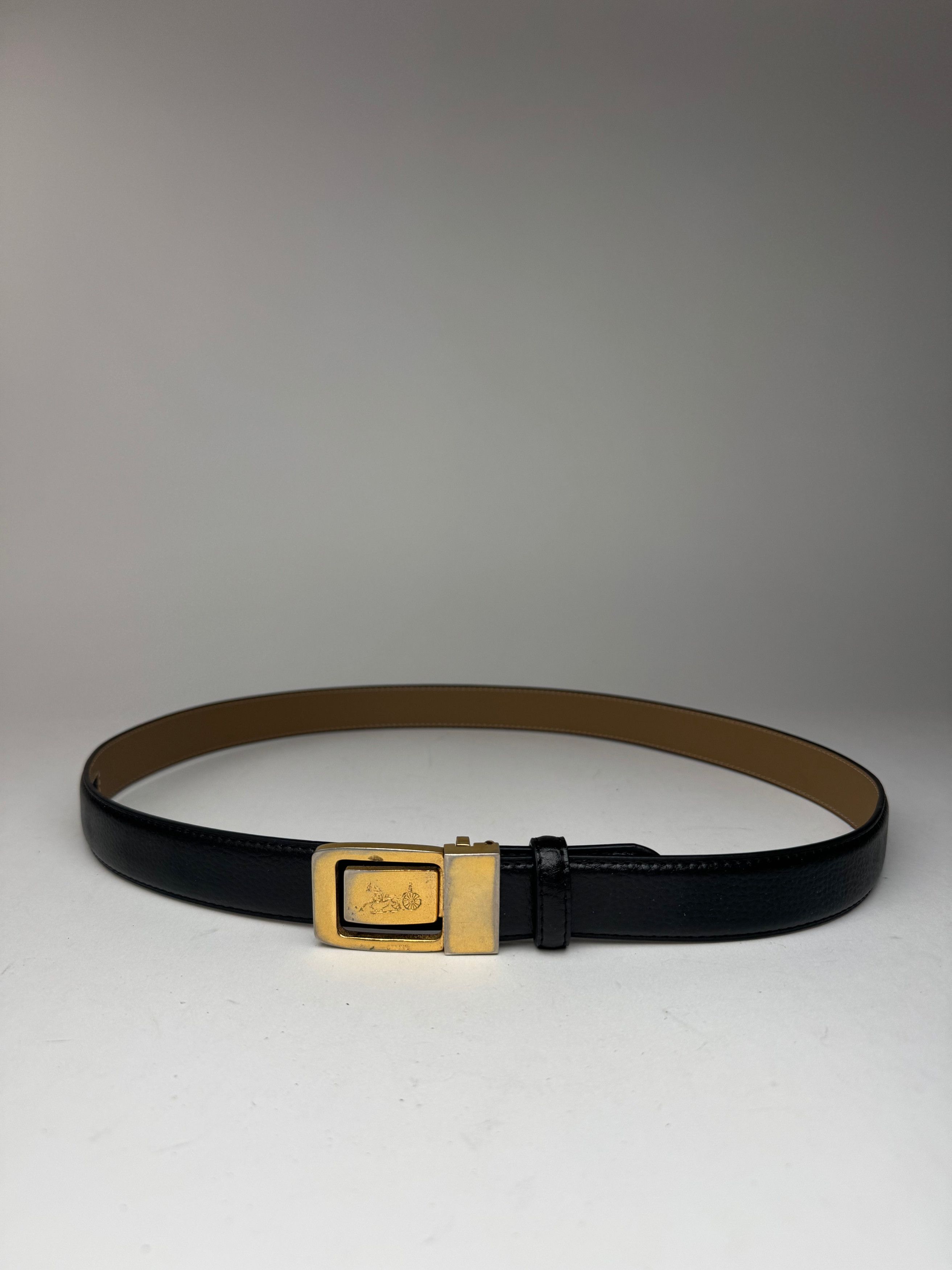 Celine Vintage Paris Leather belt black Size ONE SIZE - 2 Thumbnail