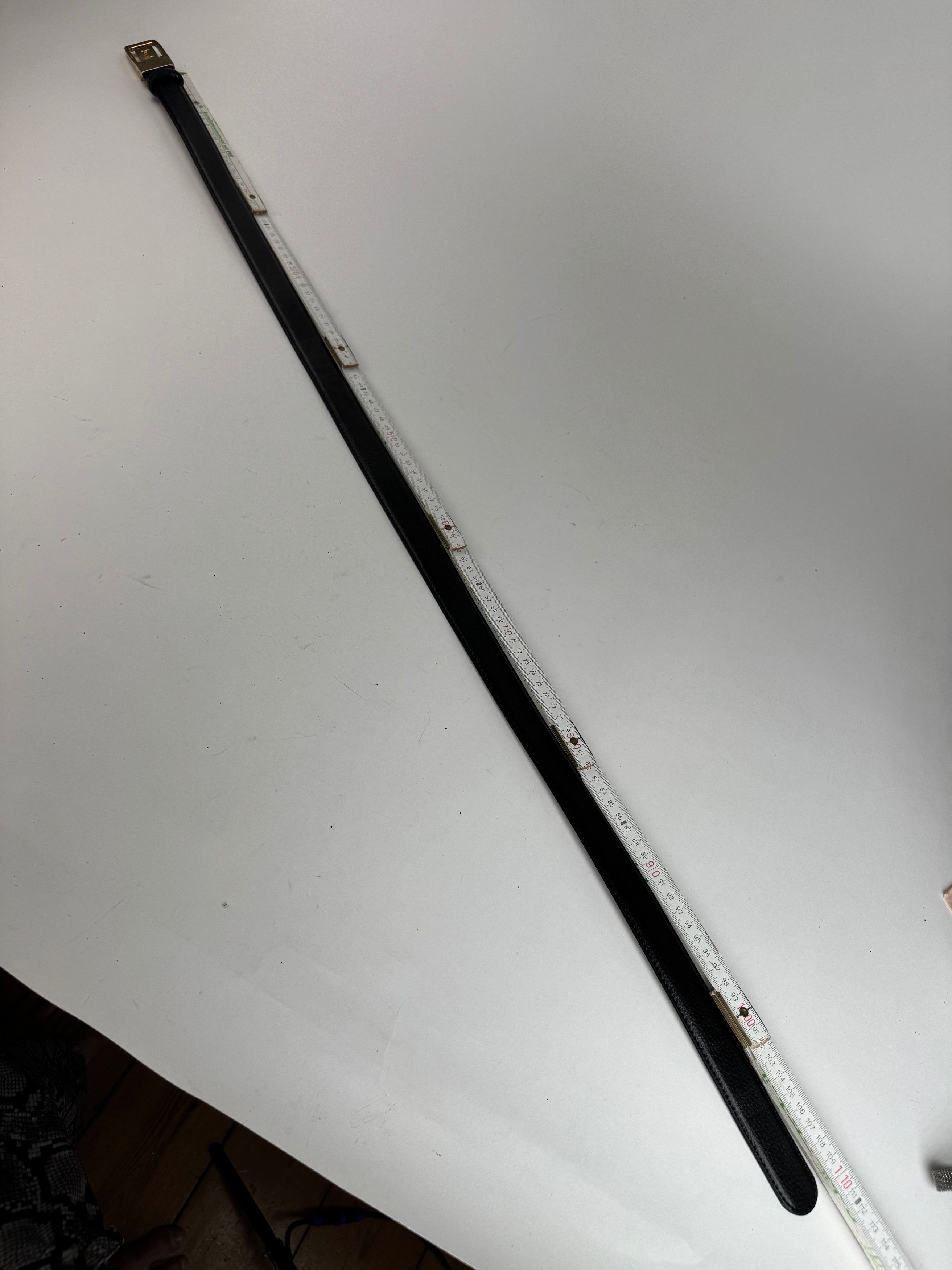 Celine Vintage Paris Leather belt black Size ONE SIZE - 10 Thumbnail