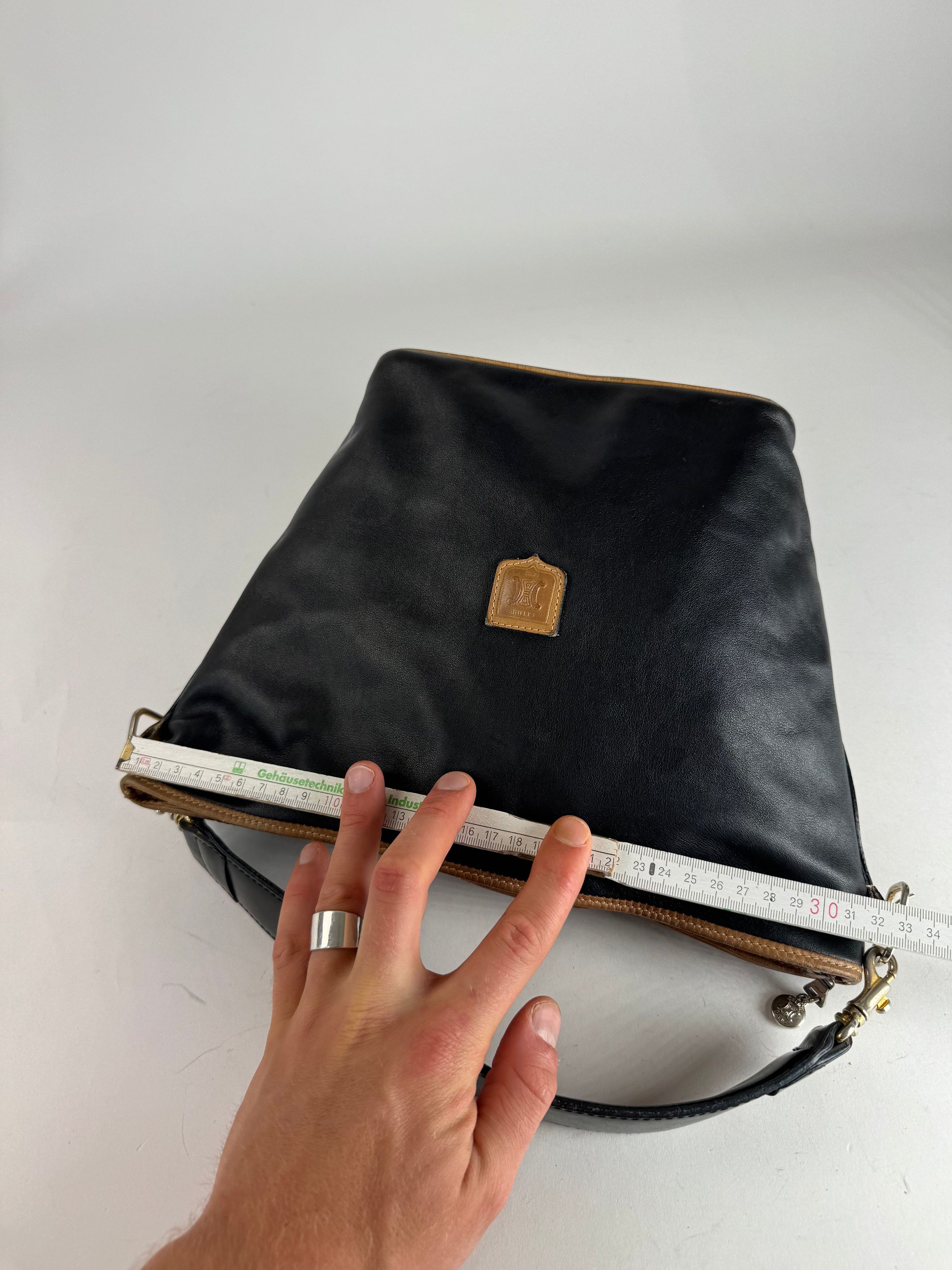 Celine Vintage Paris Sac Seau Leather Bag Black Size ONE SIZE - 3 Thumbnail
