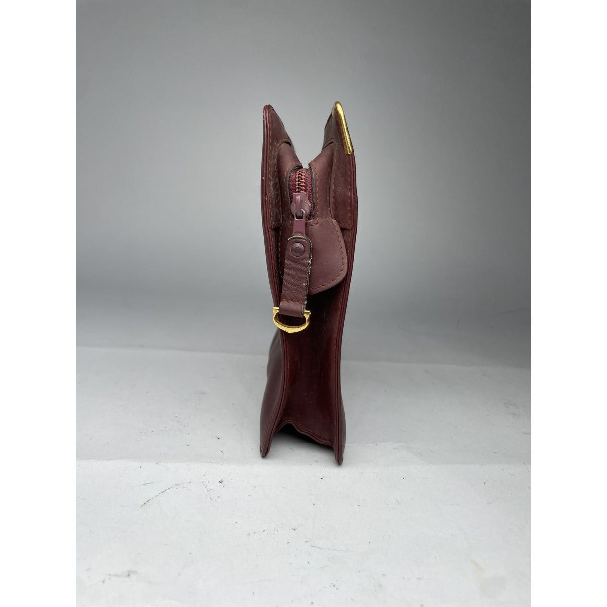 Cartier C Burgundy Patent Leather Clutch Bag Size ONE SIZE - 5 Thumbnail