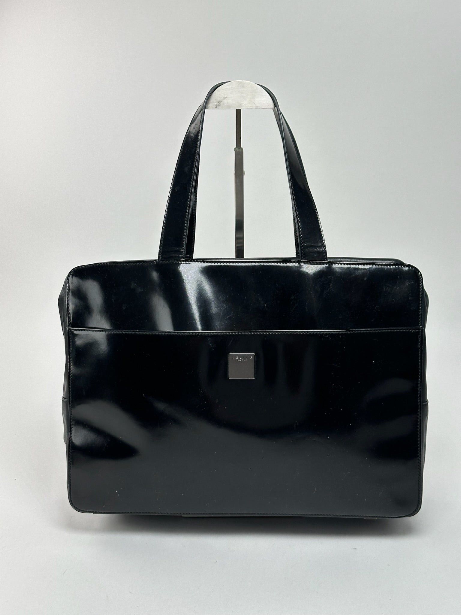Celine Vintage Paris Leather bag black Size ONE SIZE - 4 Thumbnail
