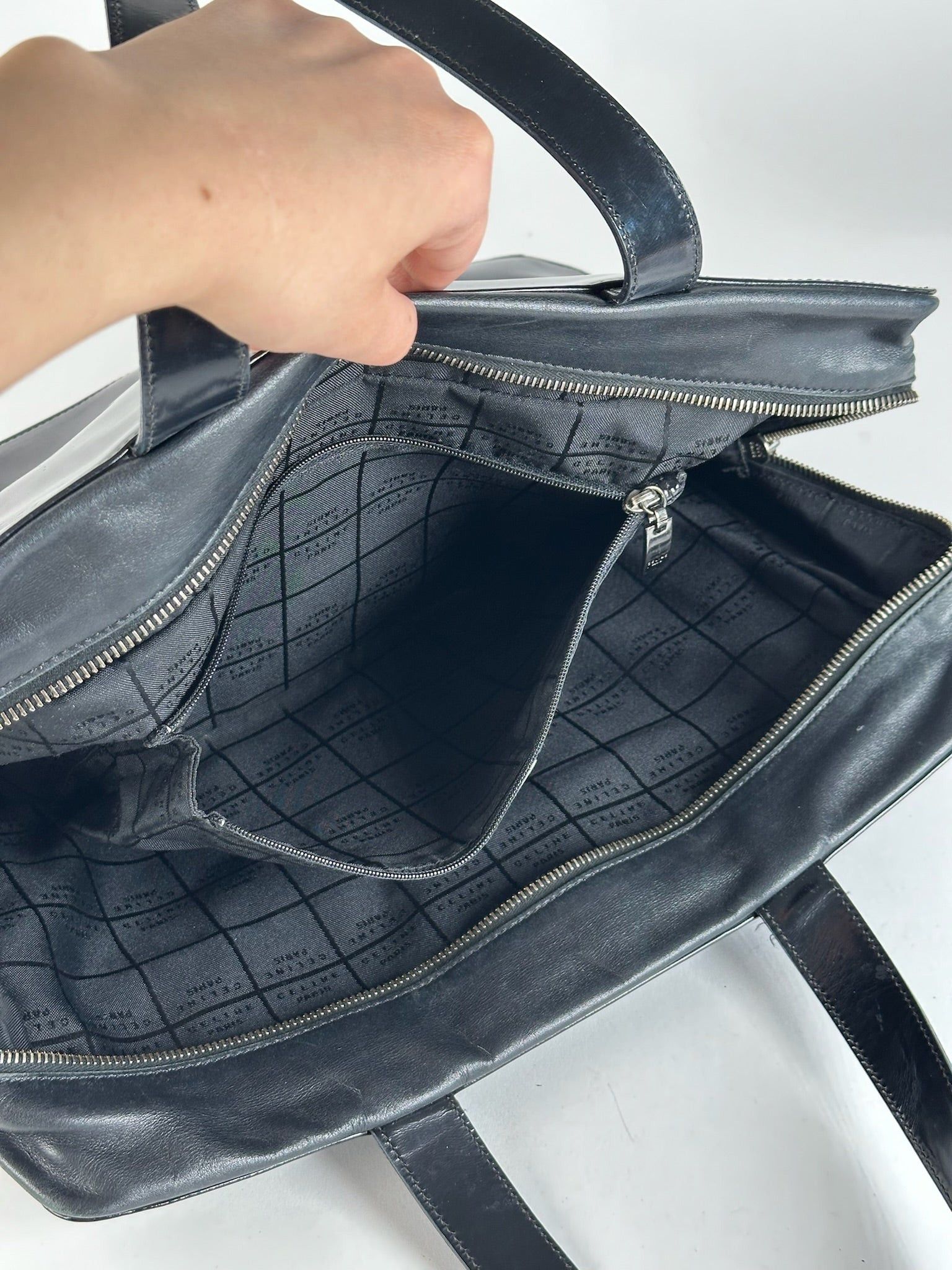 Celine Vintage Paris Leather bag black Size ONE SIZE - 14 Thumbnail
