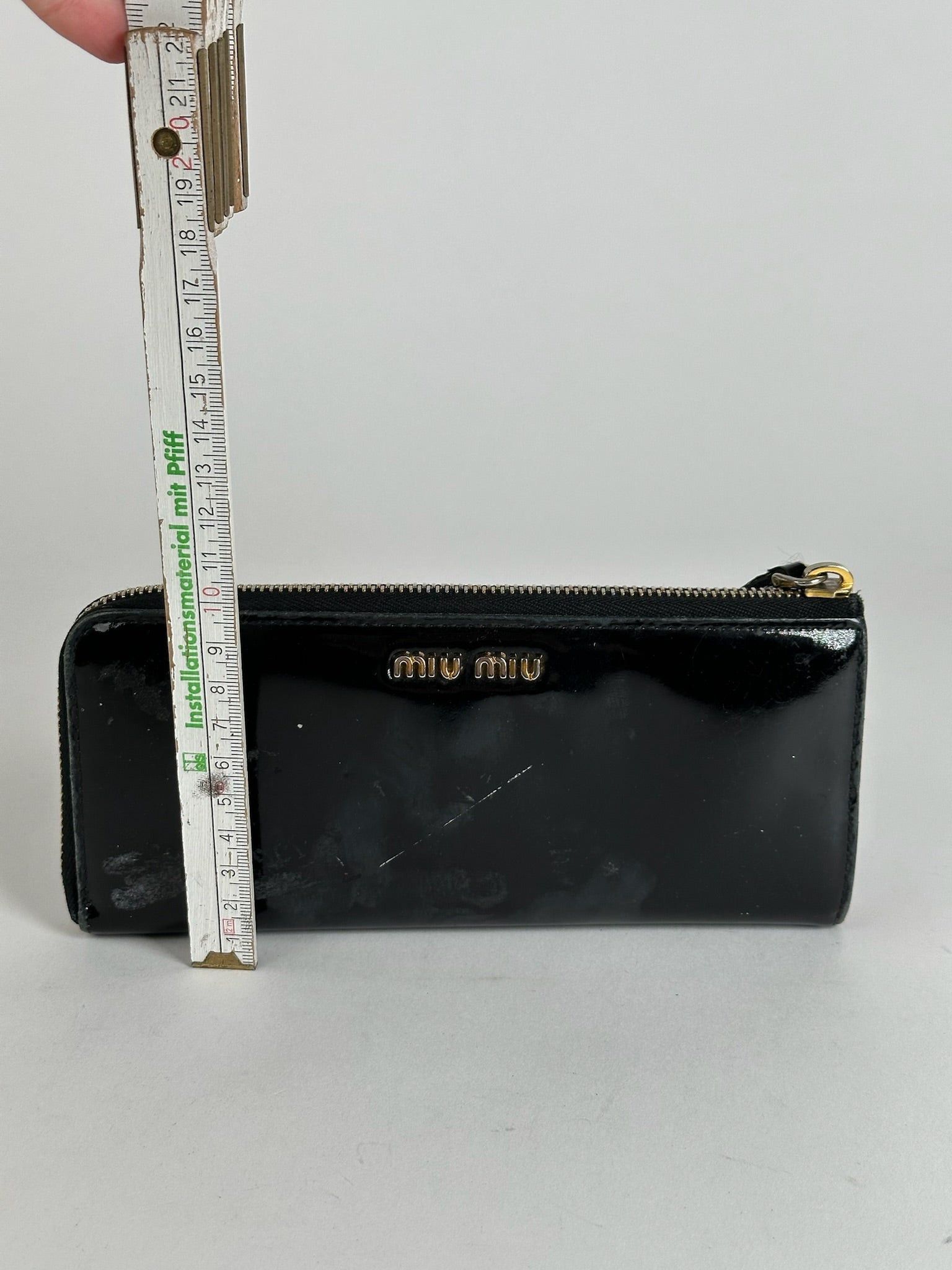 Miu Miu Vintage Patent Leather Wallet Black Size ONE SIZE - 8 Thumbnail