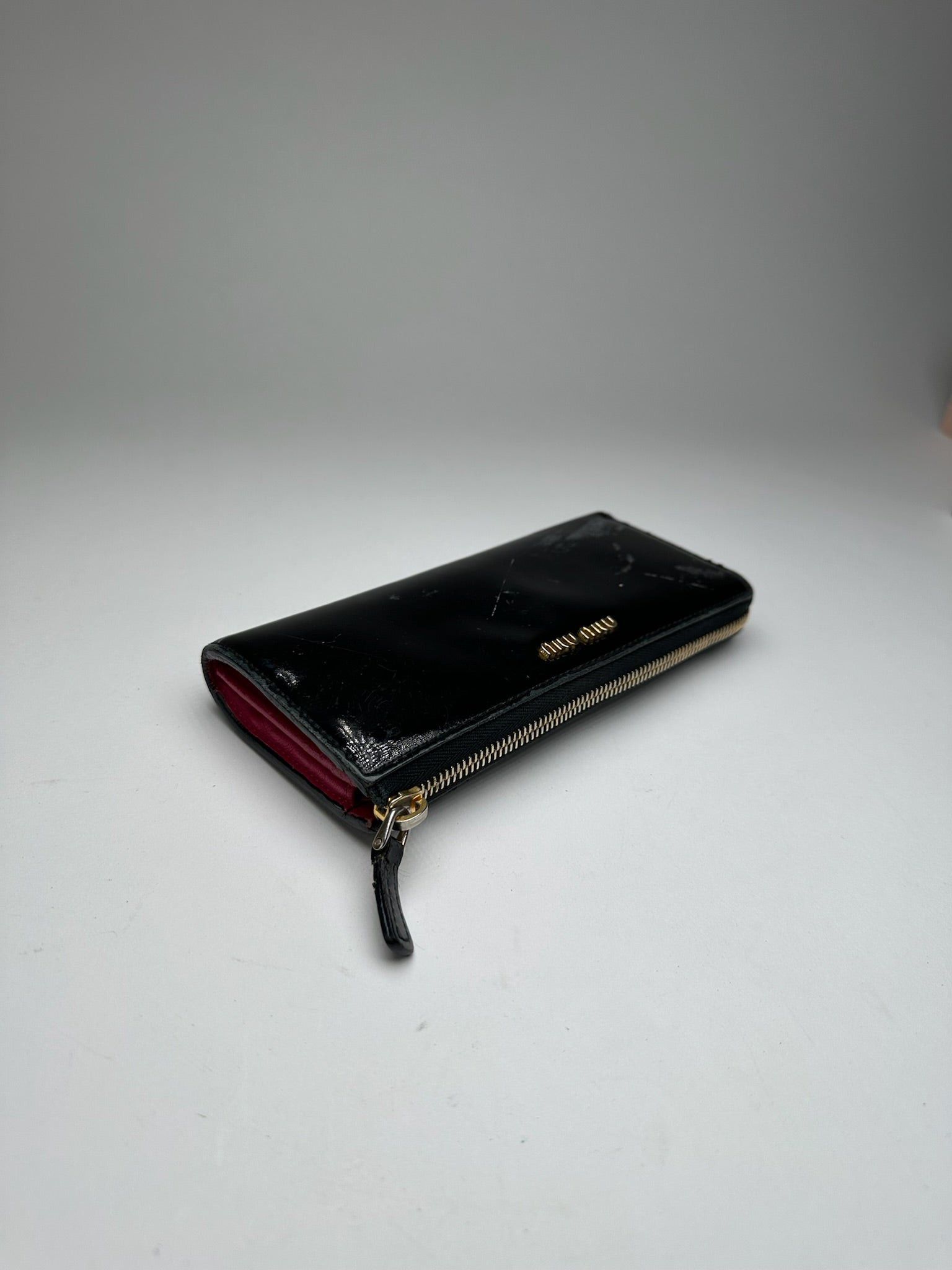Miu Miu Vintage Patent Leather Wallet Black Size ONE SIZE - 3 Thumbnail