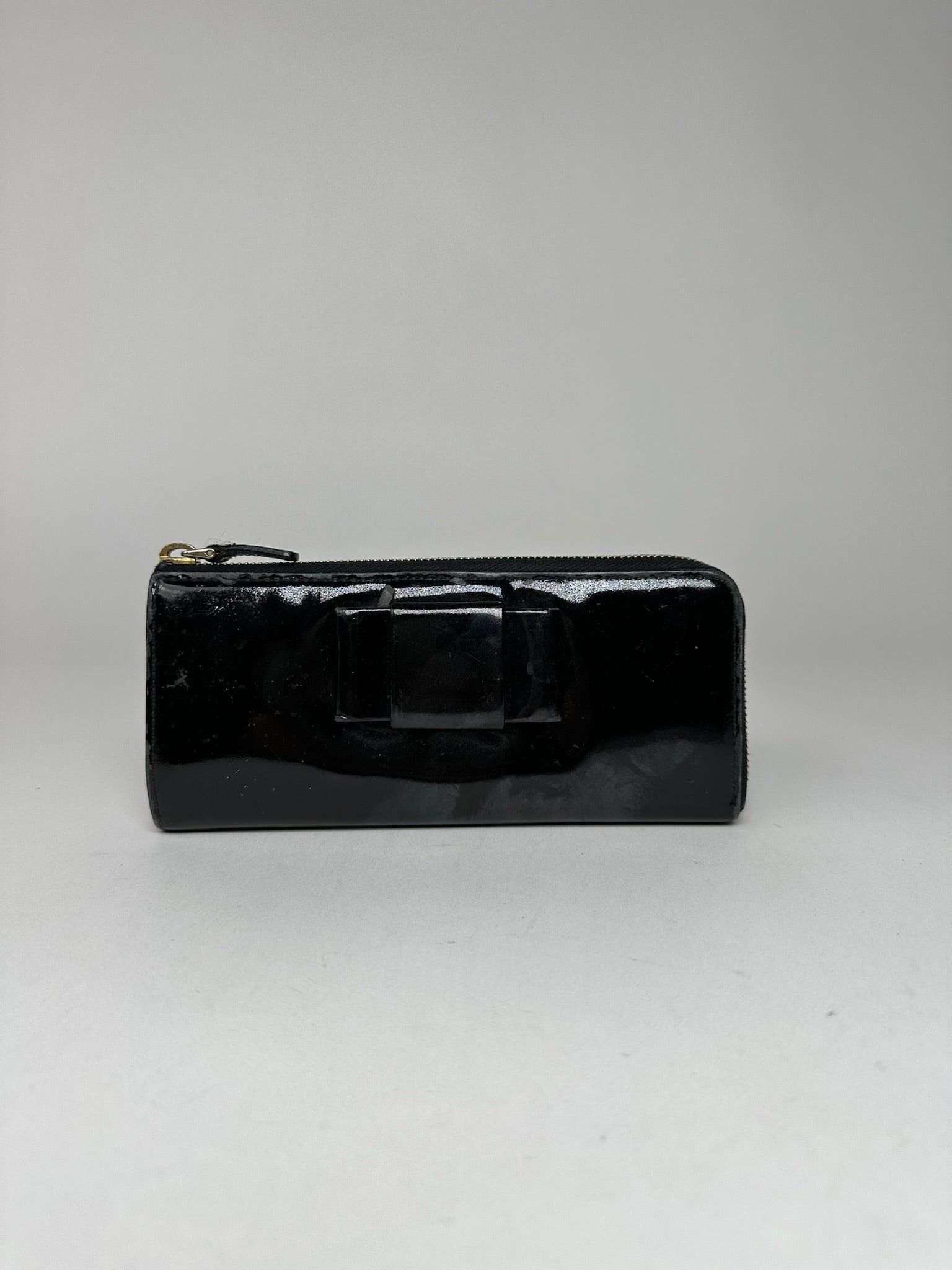 Miu Miu Vintage Patent Leather Wallet Black Size ONE SIZE - 2 Thumbnail