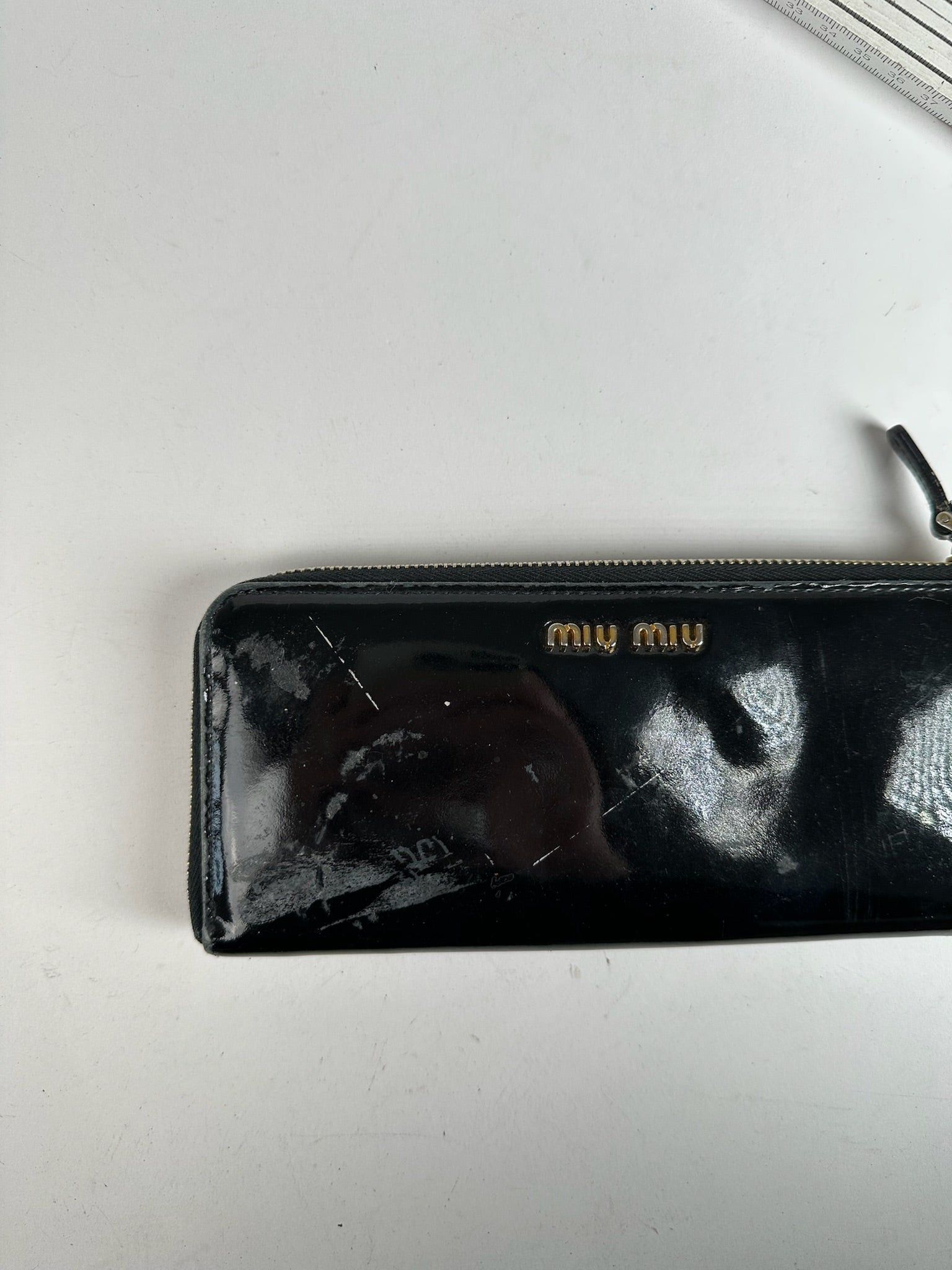 Miu Miu Vintage Patent Leather Wallet Black Size ONE SIZE - 5 Thumbnail