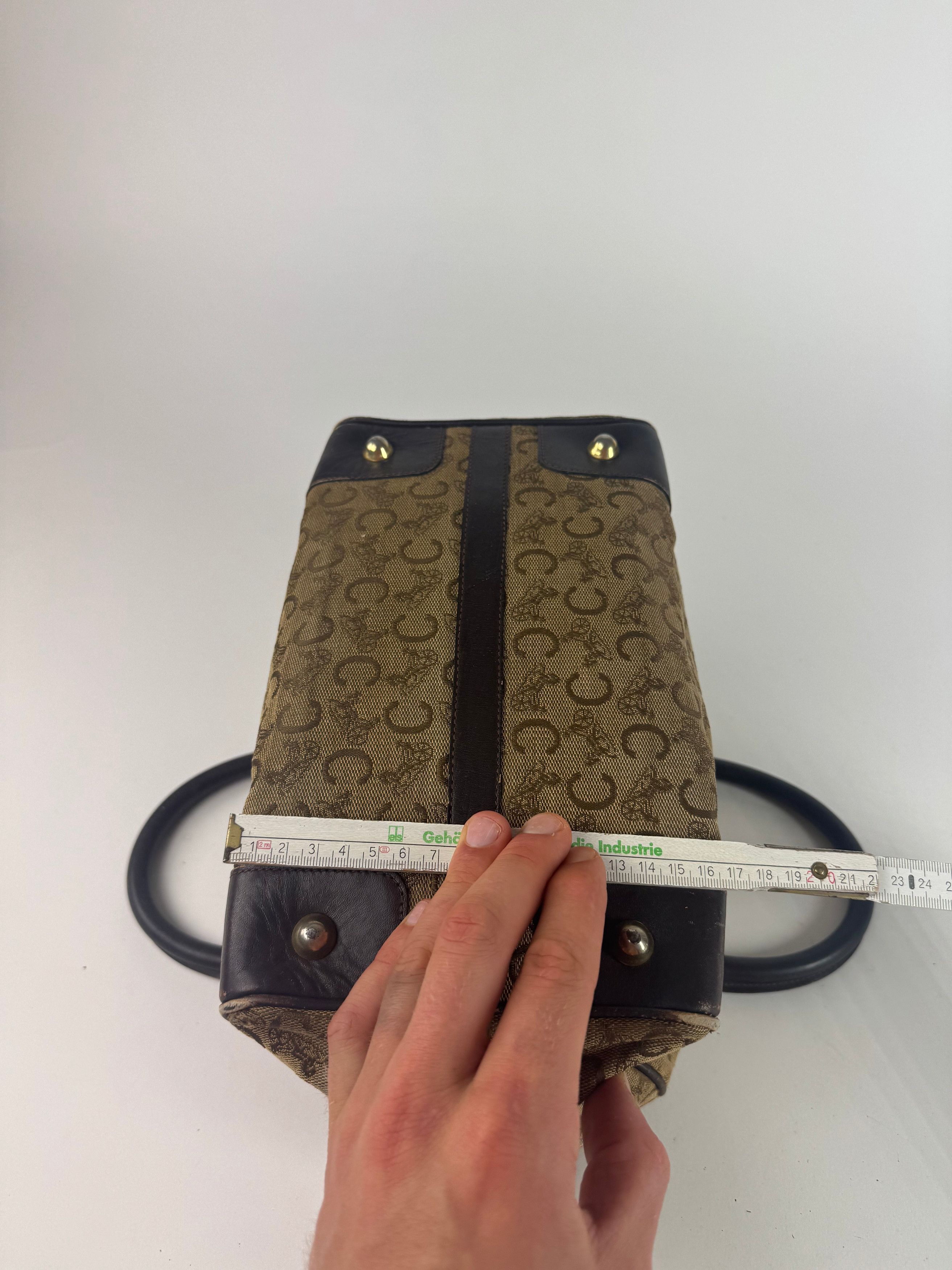 Celine Vintage Paris macadam monogram canvas leather bag black kame Size ONE SIZE - 3 Thumbnail
