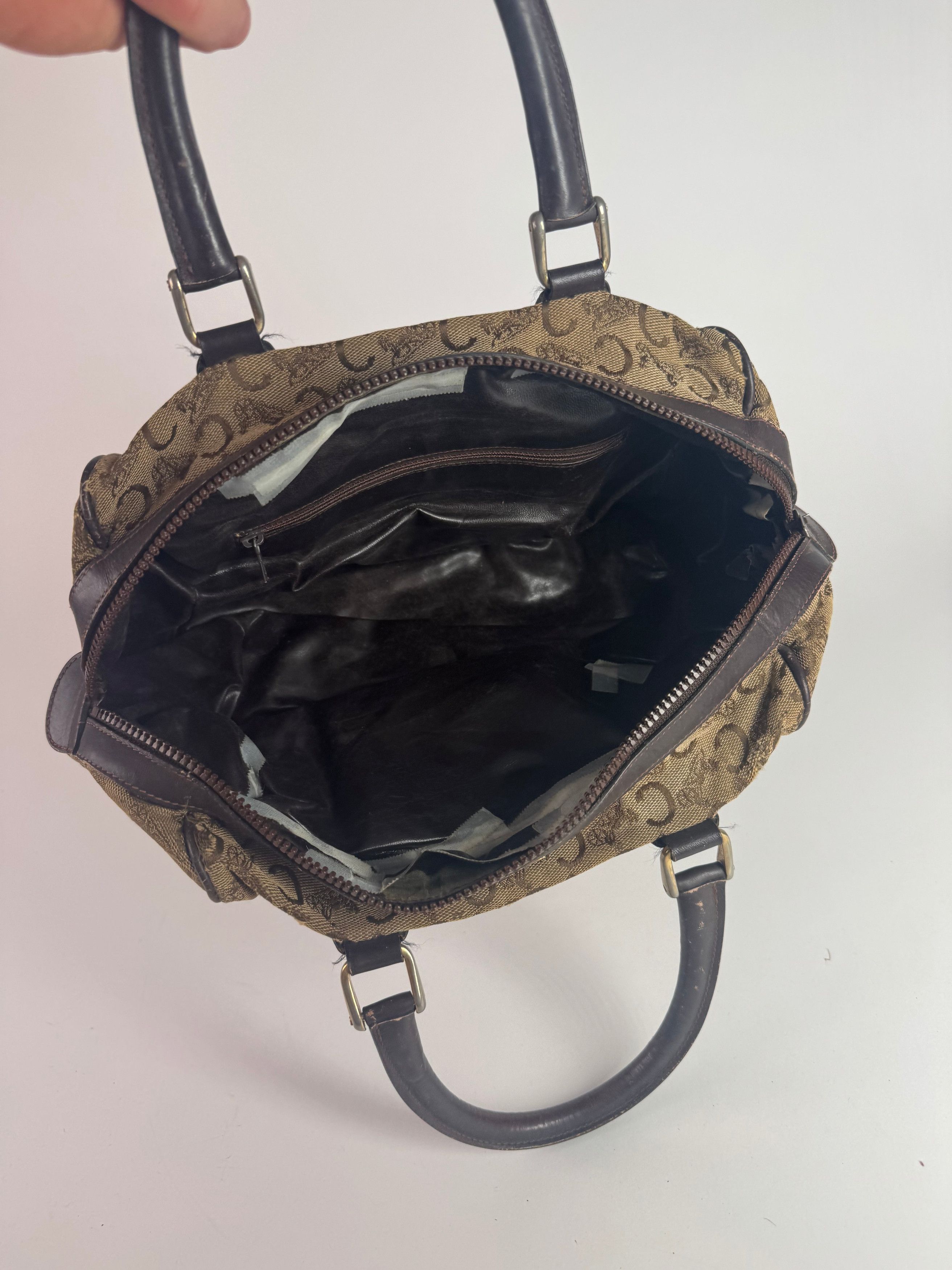 Celine Vintage Paris macadam monogram canvas leather bag black kame Size ONE SIZE - 14 Thumbnail