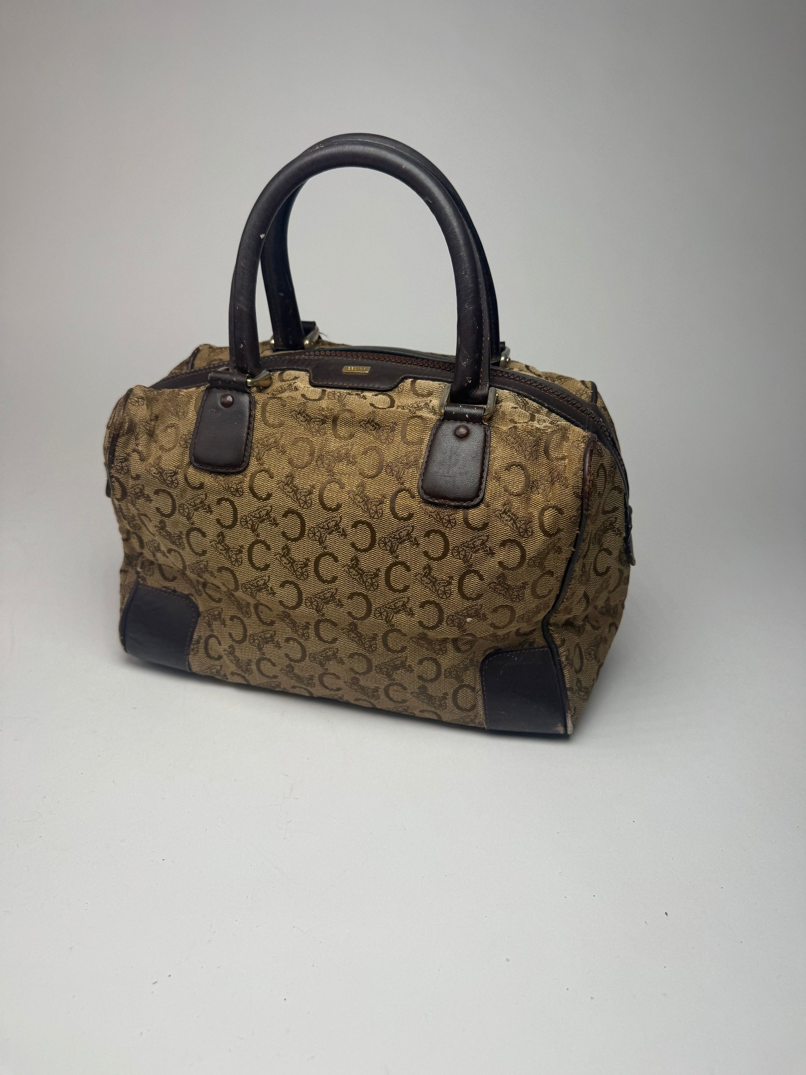 Celine Vintage Paris macadam monogram canvas leather bag black kame Size ONE SIZE - 12 Thumbnail