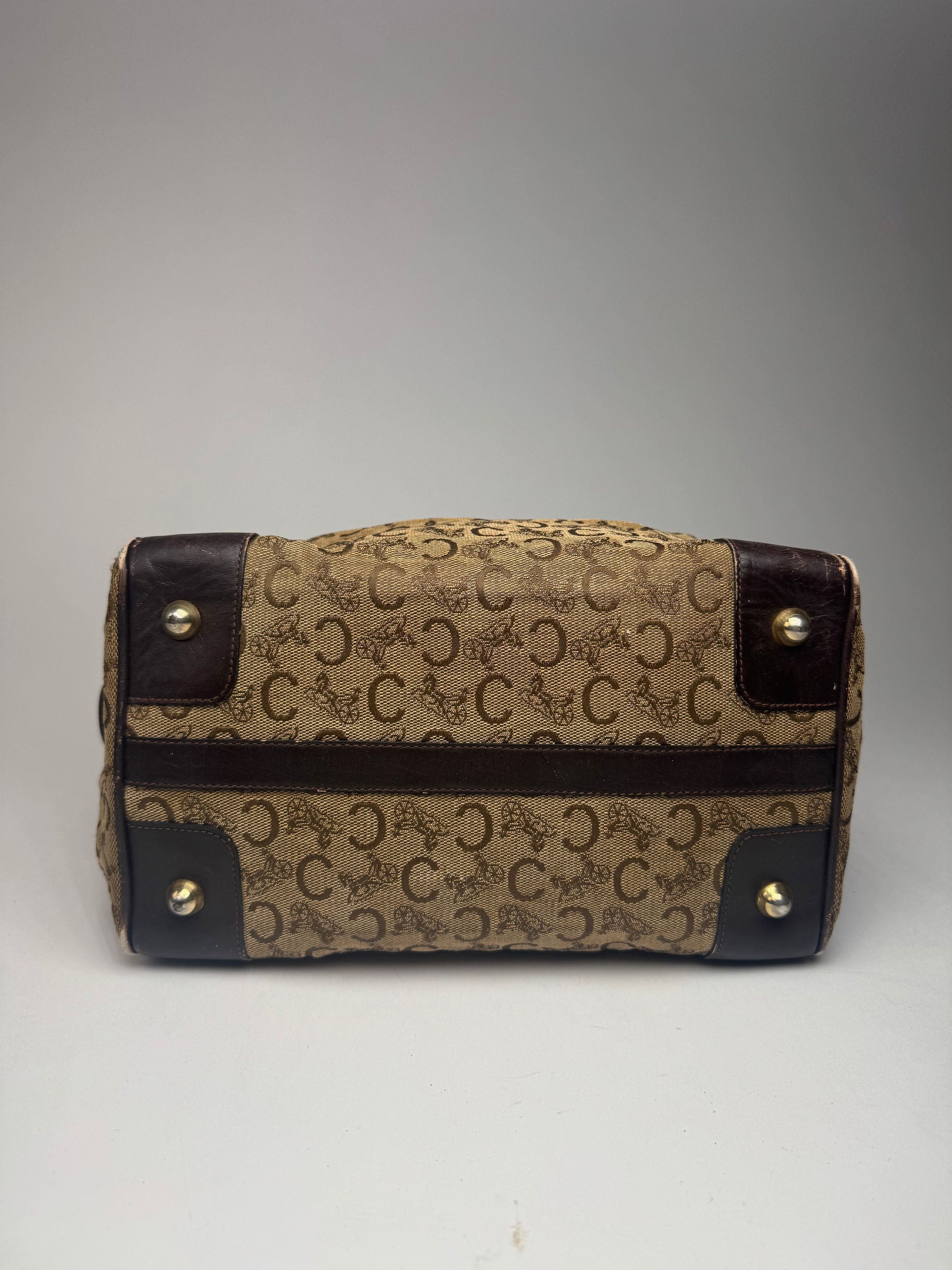 Celine Vintage Paris macadam monogram canvas leather bag black kame Size ONE SIZE - 6 Thumbnail