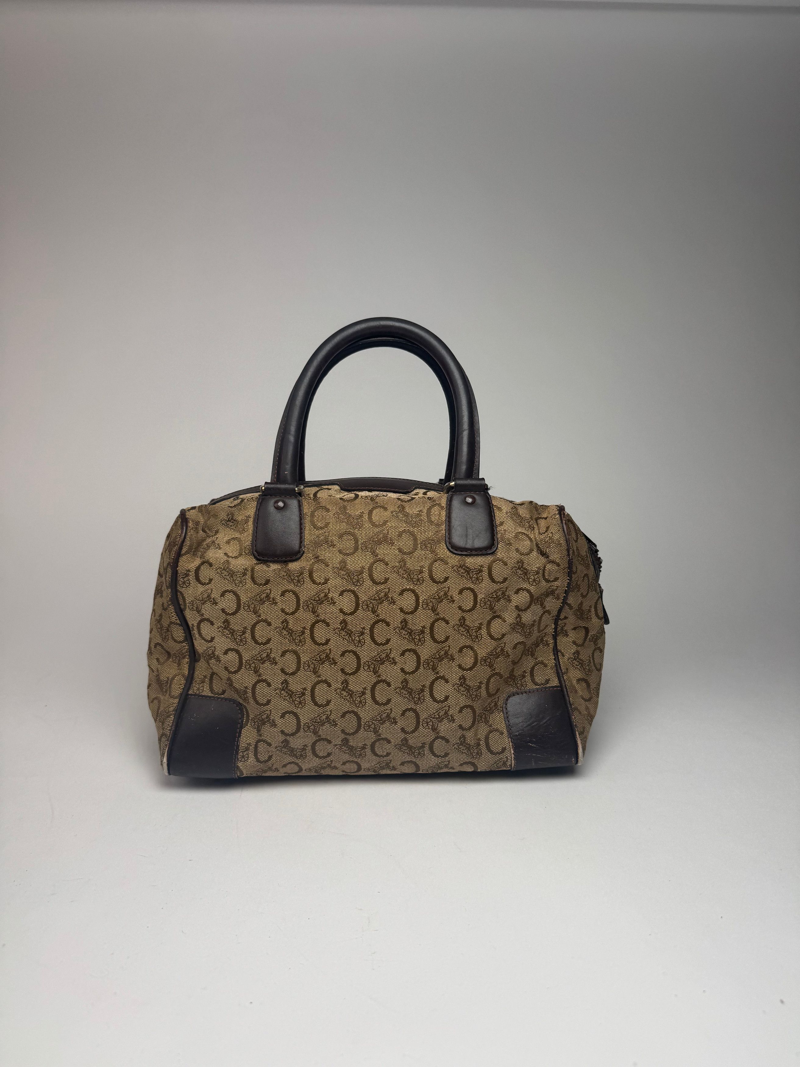 Celine Vintage Paris macadam monogram canvas leather bag black kame Size ONE SIZE - 10 Thumbnail