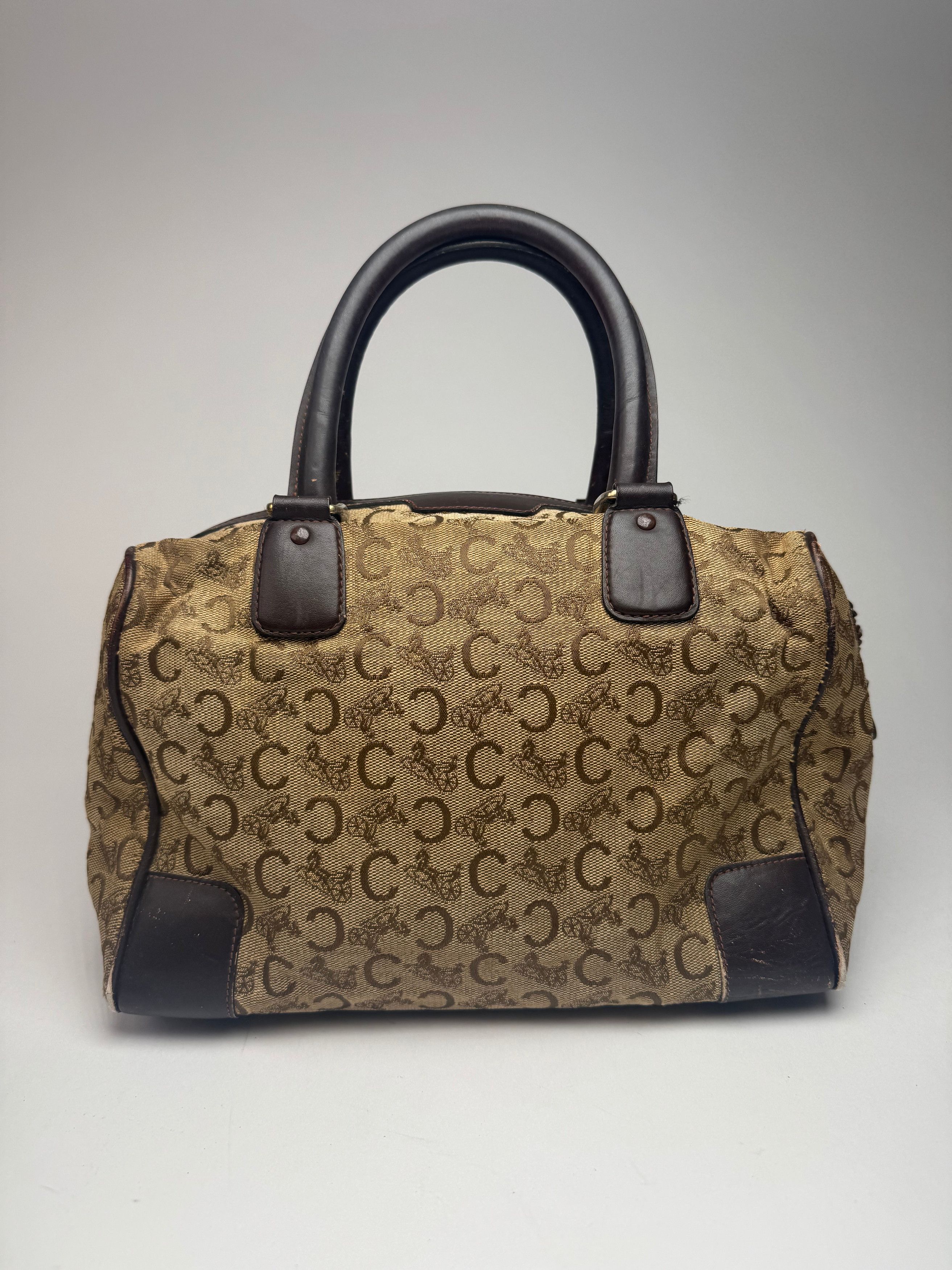 Celine Vintage Paris macadam monogram canvas leather bag black kame Size ONE SIZE - 2 Thumbnail