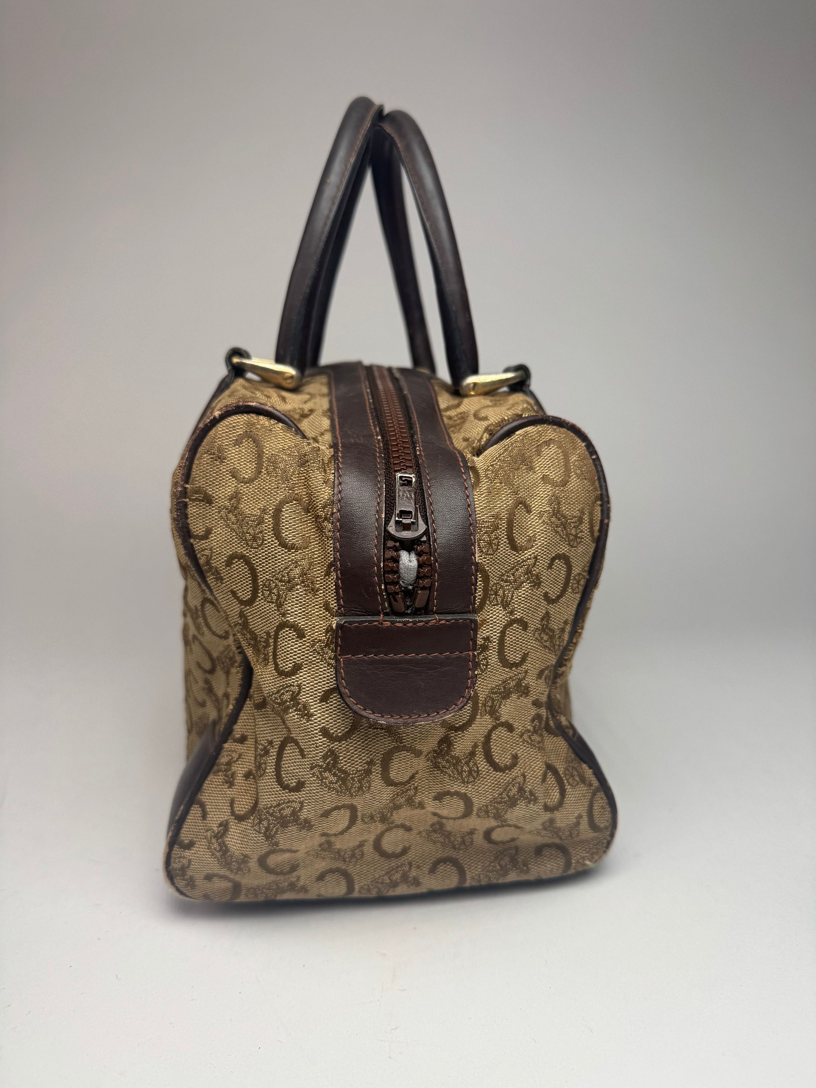 Celine Vintage Paris macadam monogram canvas leather bag black kame Size ONE SIZE - 11 Thumbnail