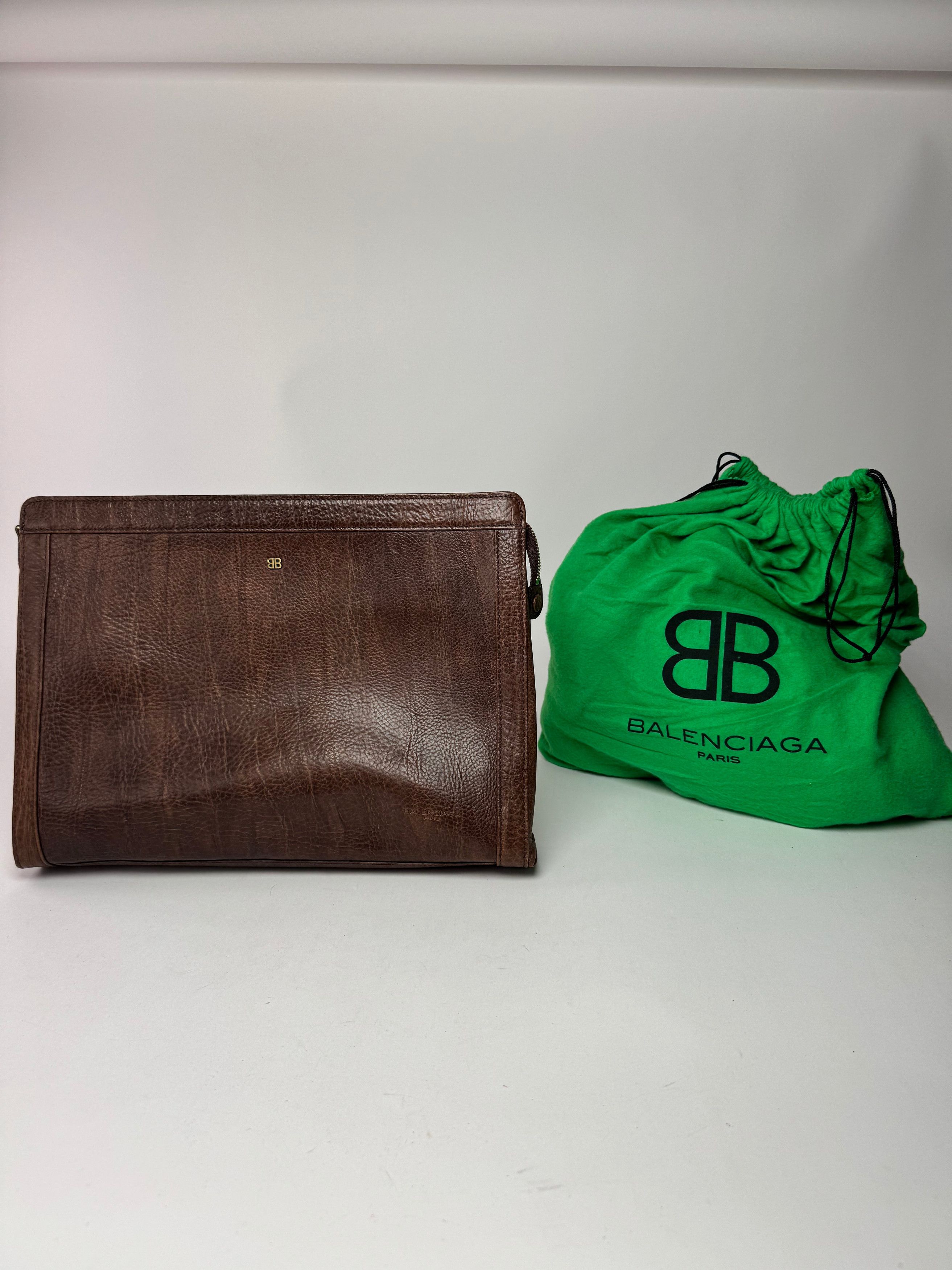 Balenciaga Vintage leather Clutch Brown Size ONE SIZE - 3 Thumbnail