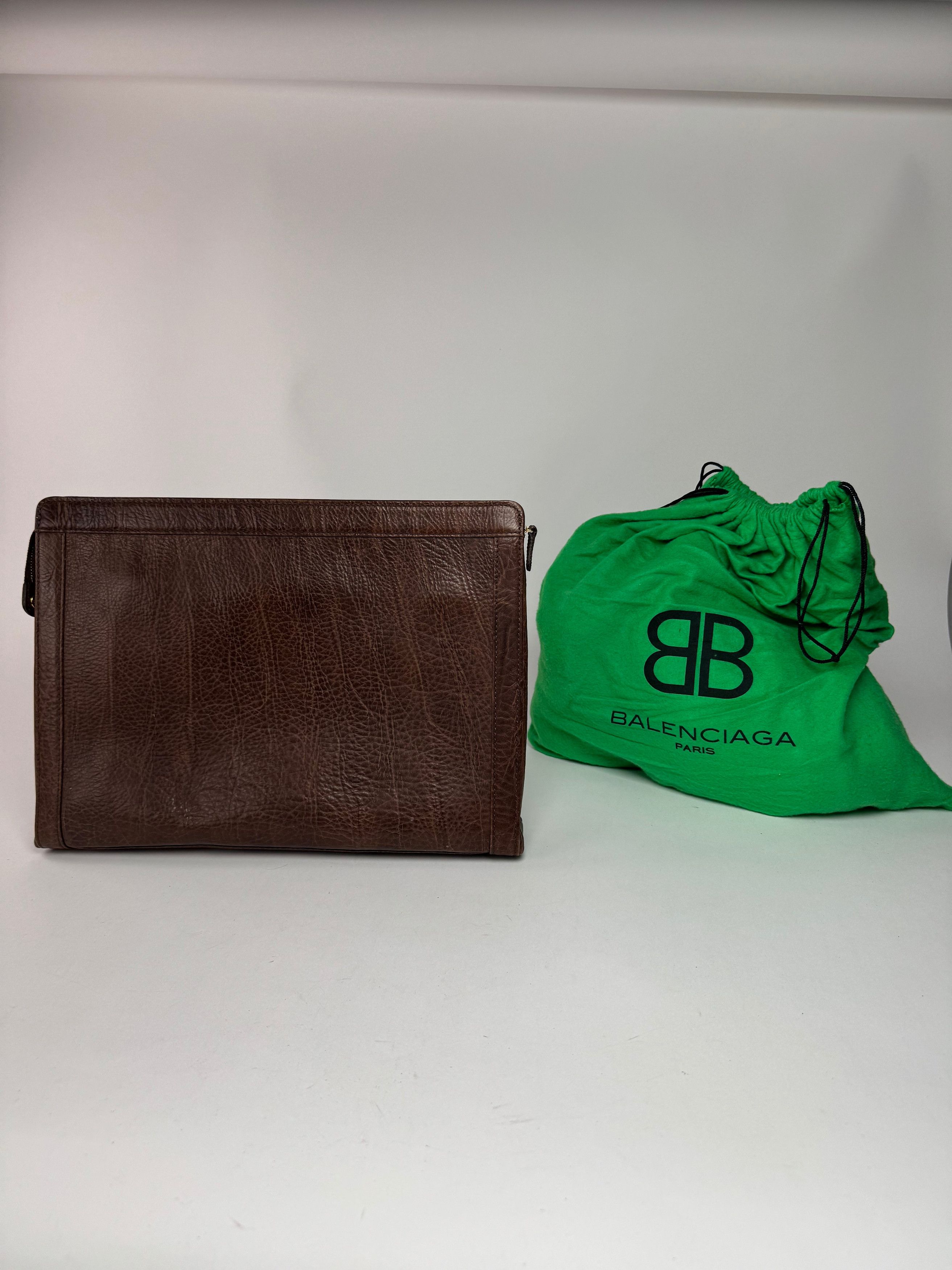 Balenciaga Vintage leather Clutch Brown Size ONE SIZE - 4 Thumbnail