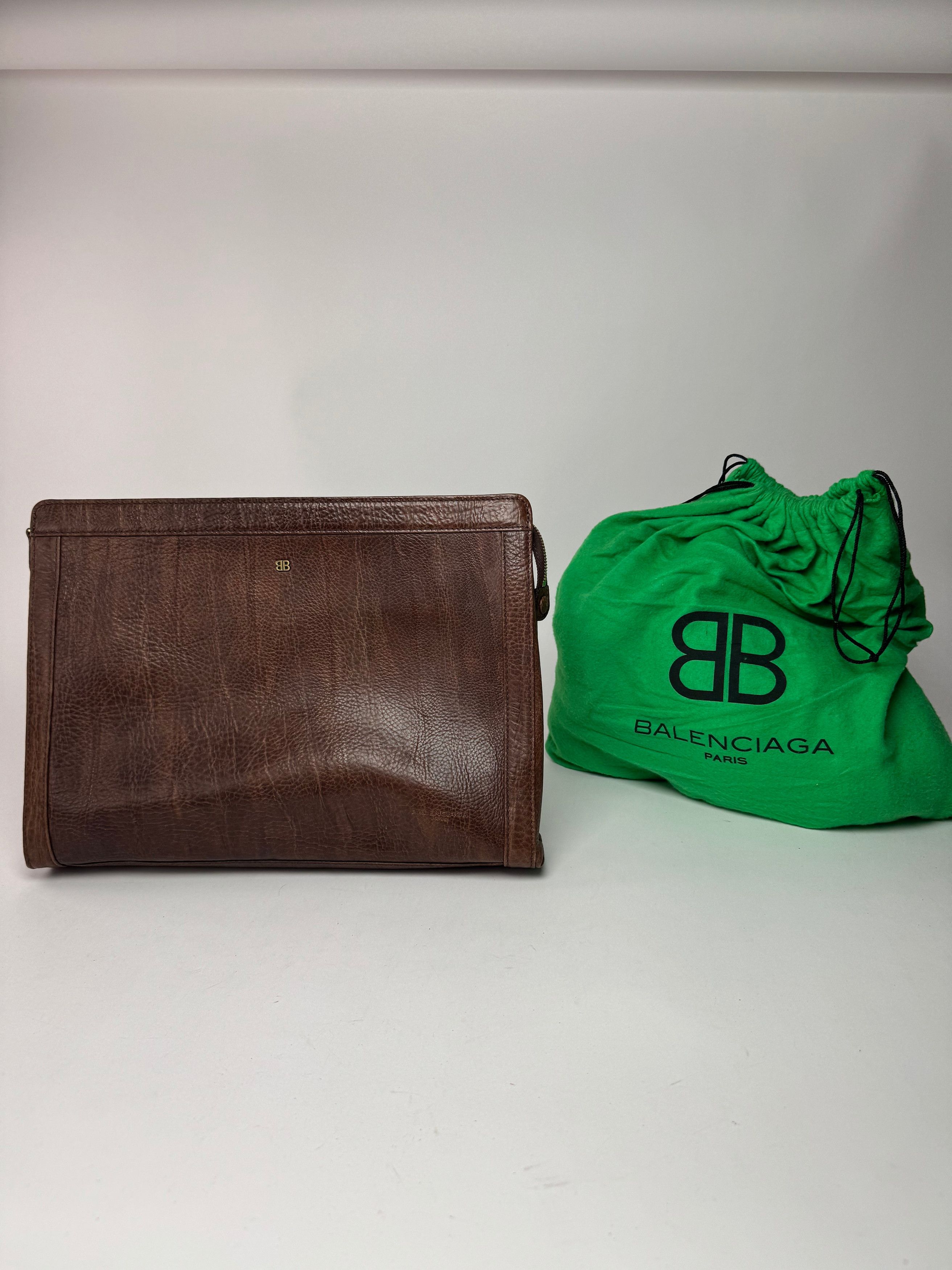 Balenciaga Vintage leather Clutch Brown Size ONE SIZE - 12 Thumbnail