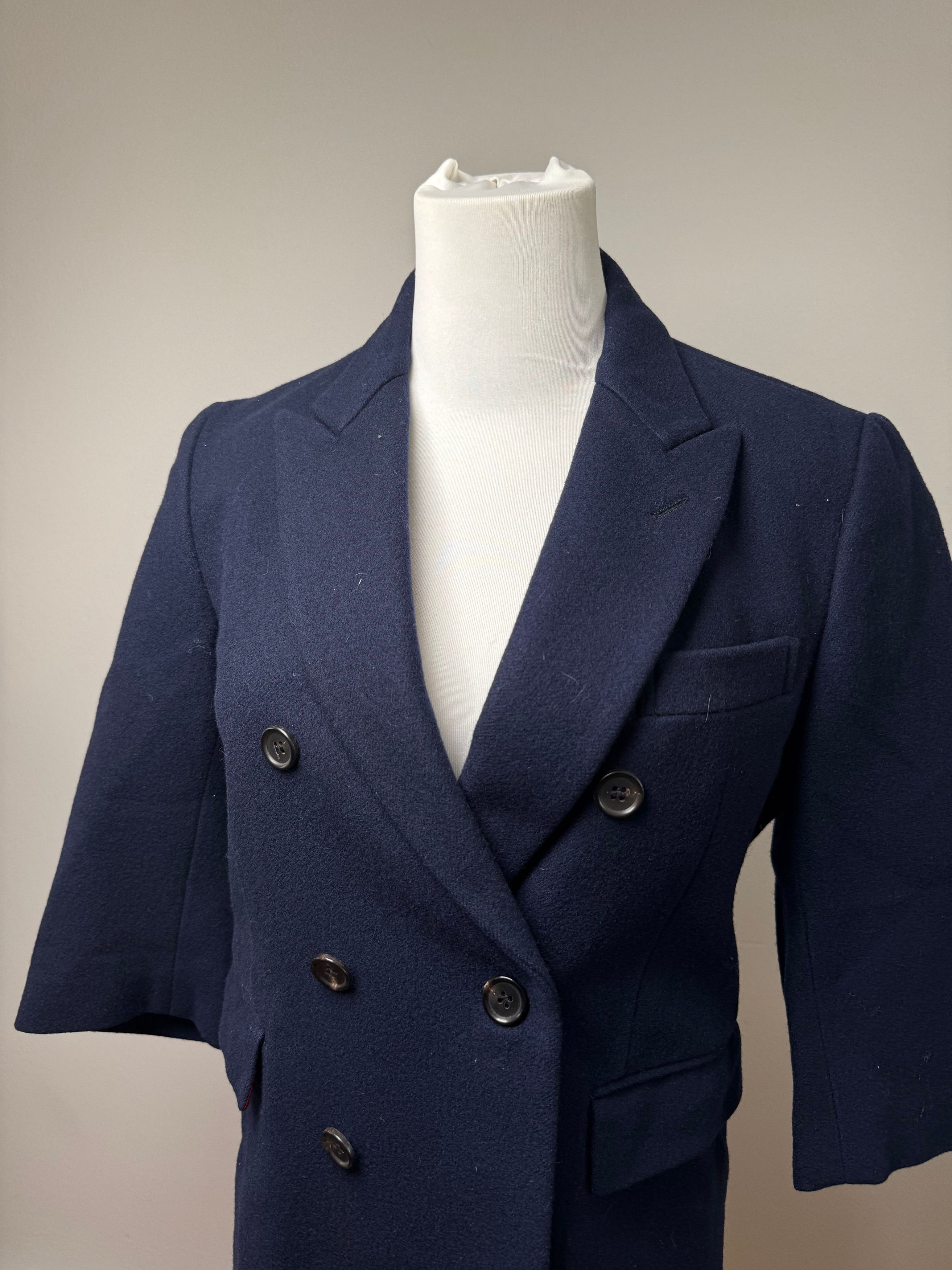 Comme des Garcons Vintage Comme Des Garçons Wool Trenchcoat M Navy Size S / US 4 / IT 40 - 13 Thumbnail