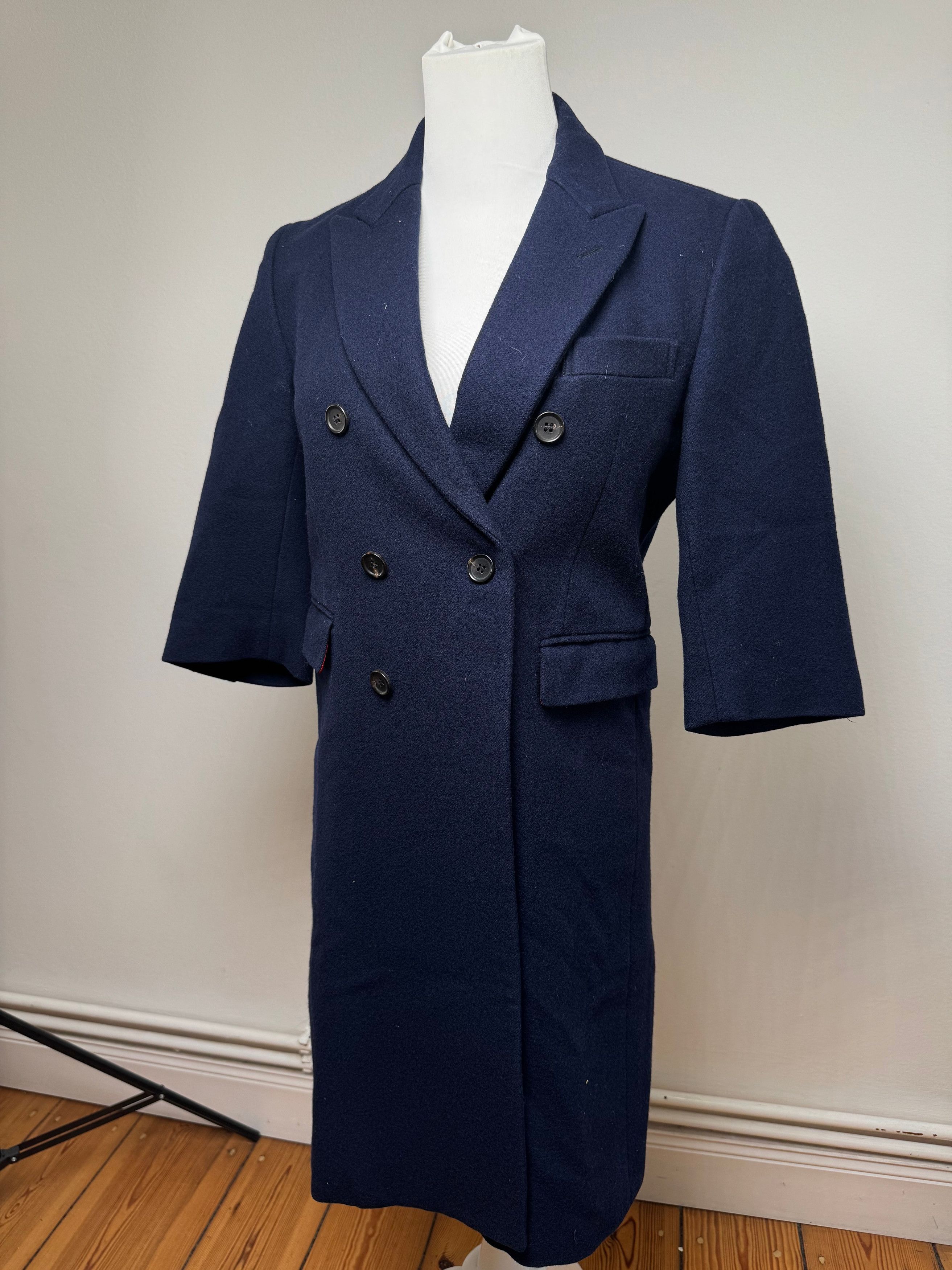 Comme des Garcons Vintage Comme Des Garçons Wool Trenchcoat M Navy Size S / US 4 / IT 40 - 5 Thumbnail