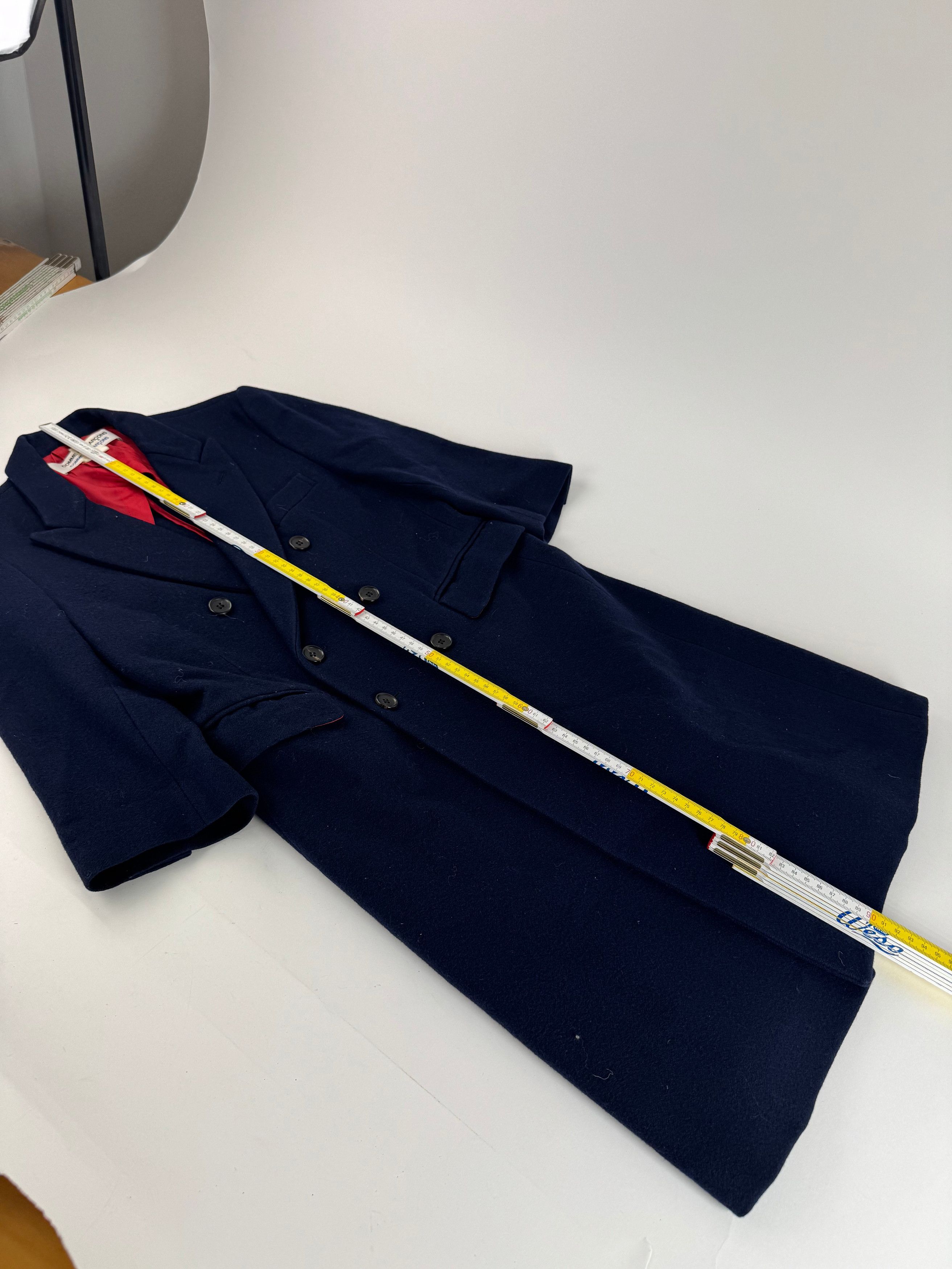 Comme des Garcons Vintage Comme Des Garçons Wool Trenchcoat M Navy Size S / US 4 / IT 40 - 11 Thumbnail