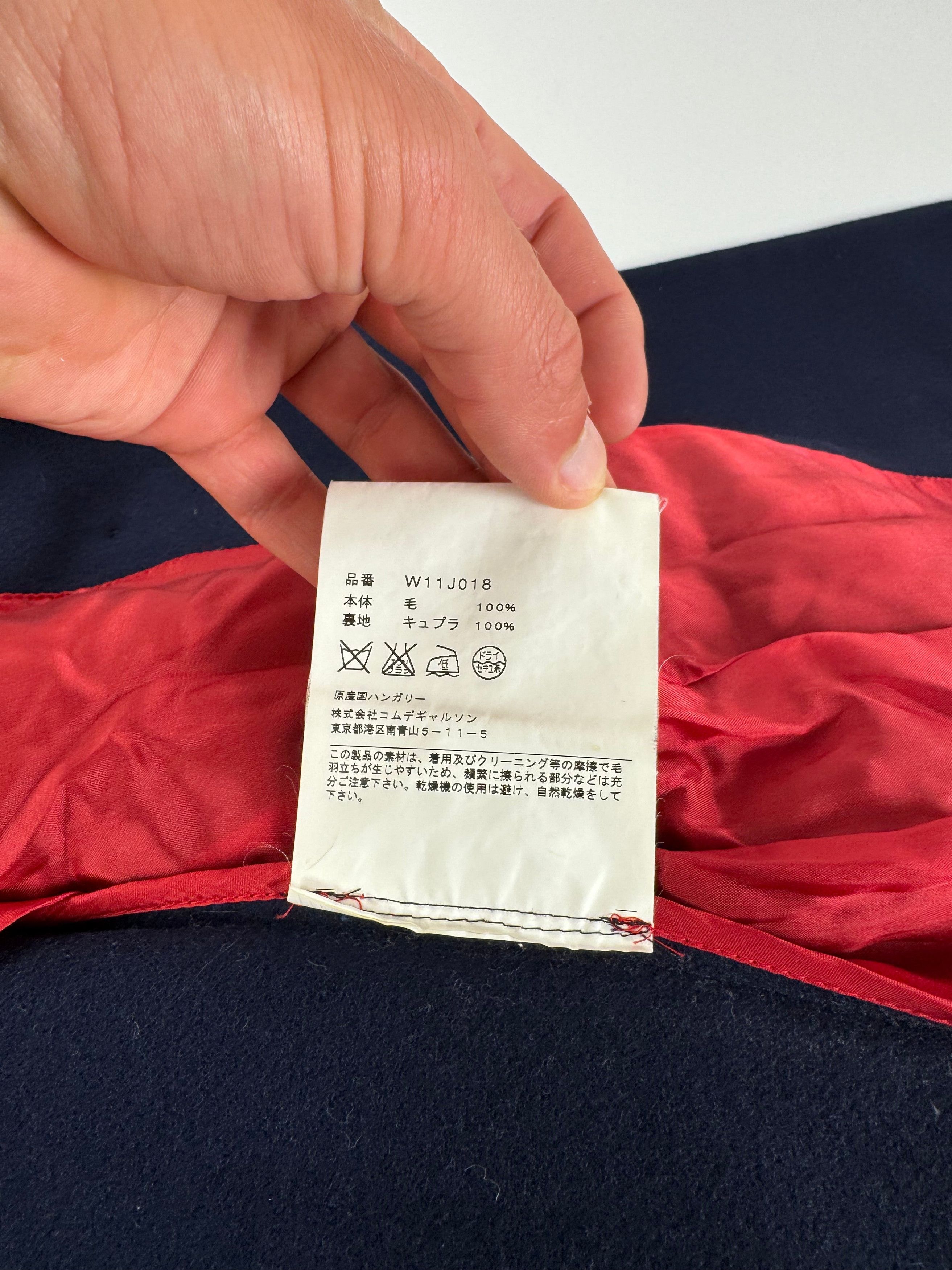 Comme des Garcons Vintage Comme Des Garçons Wool Trenchcoat M Navy Size S / US 4 / IT 40 - 6 Thumbnail
