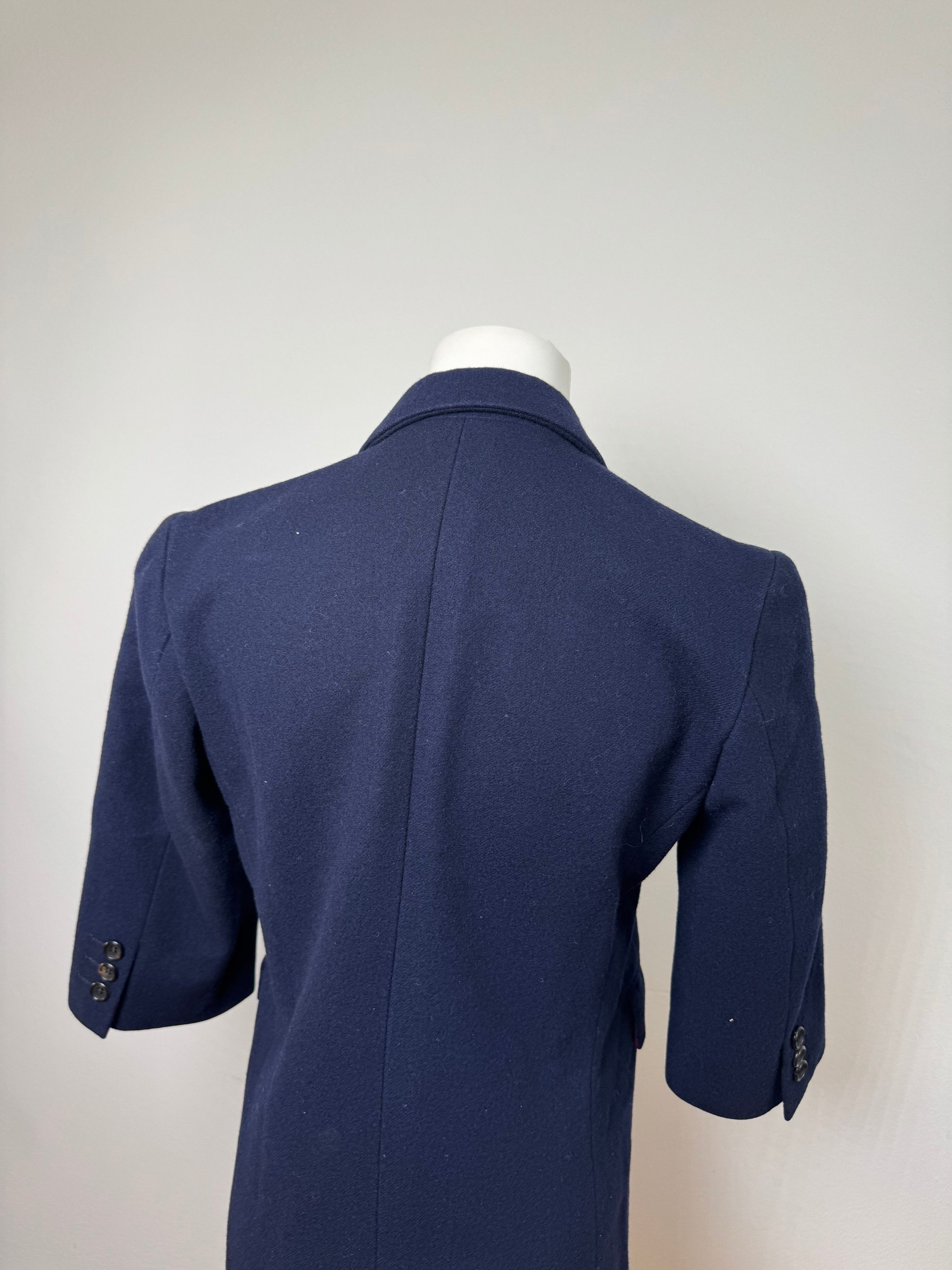 Comme des Garcons Vintage Comme Des Garçons Wool Trenchcoat M Navy Size S / US 4 / IT 40 - 14 Thumbnail