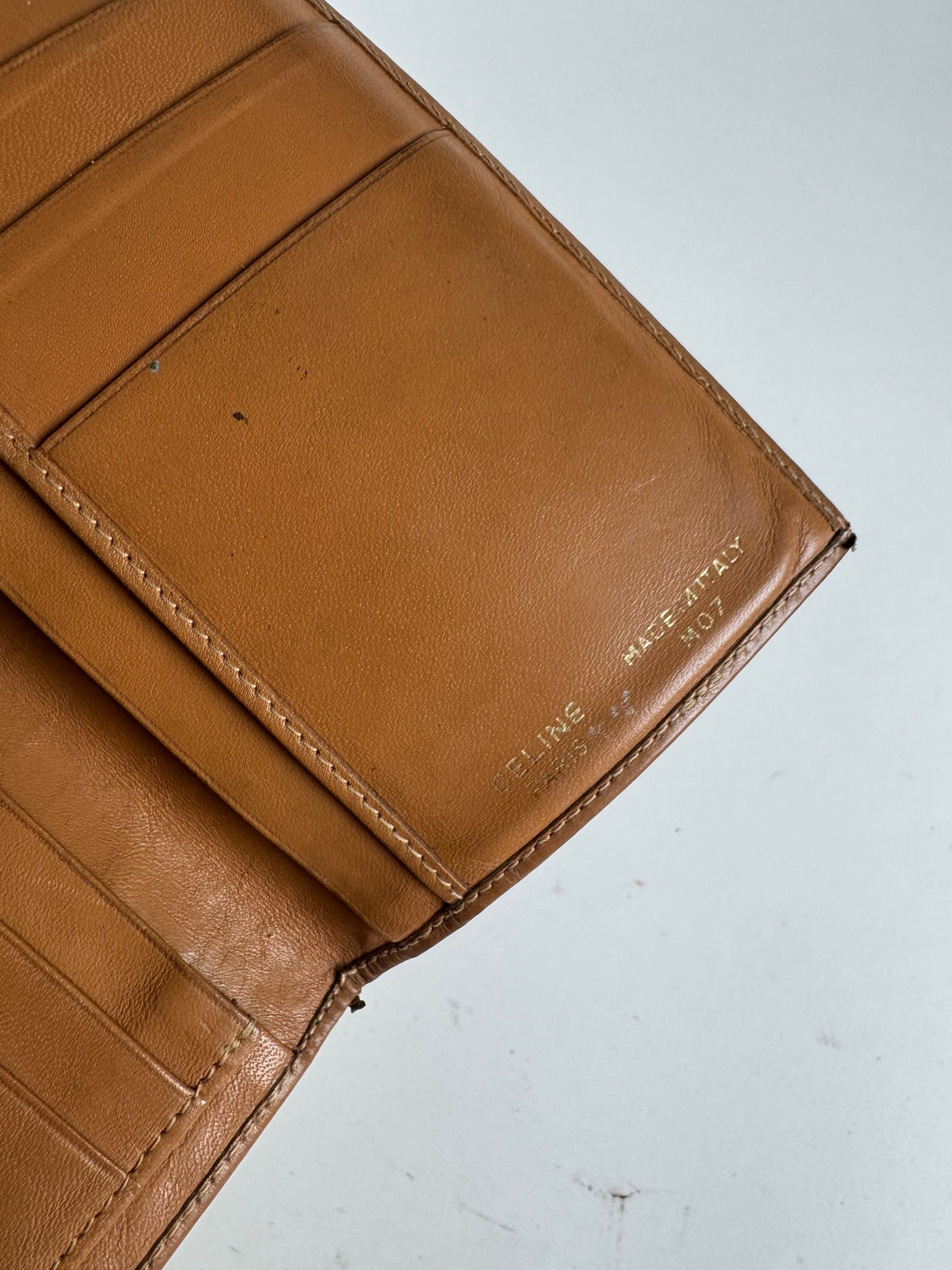 Celine Vintage Monogram Leather cardholder ID Holder Brown Size ONE SIZE - 6 Thumbnail
