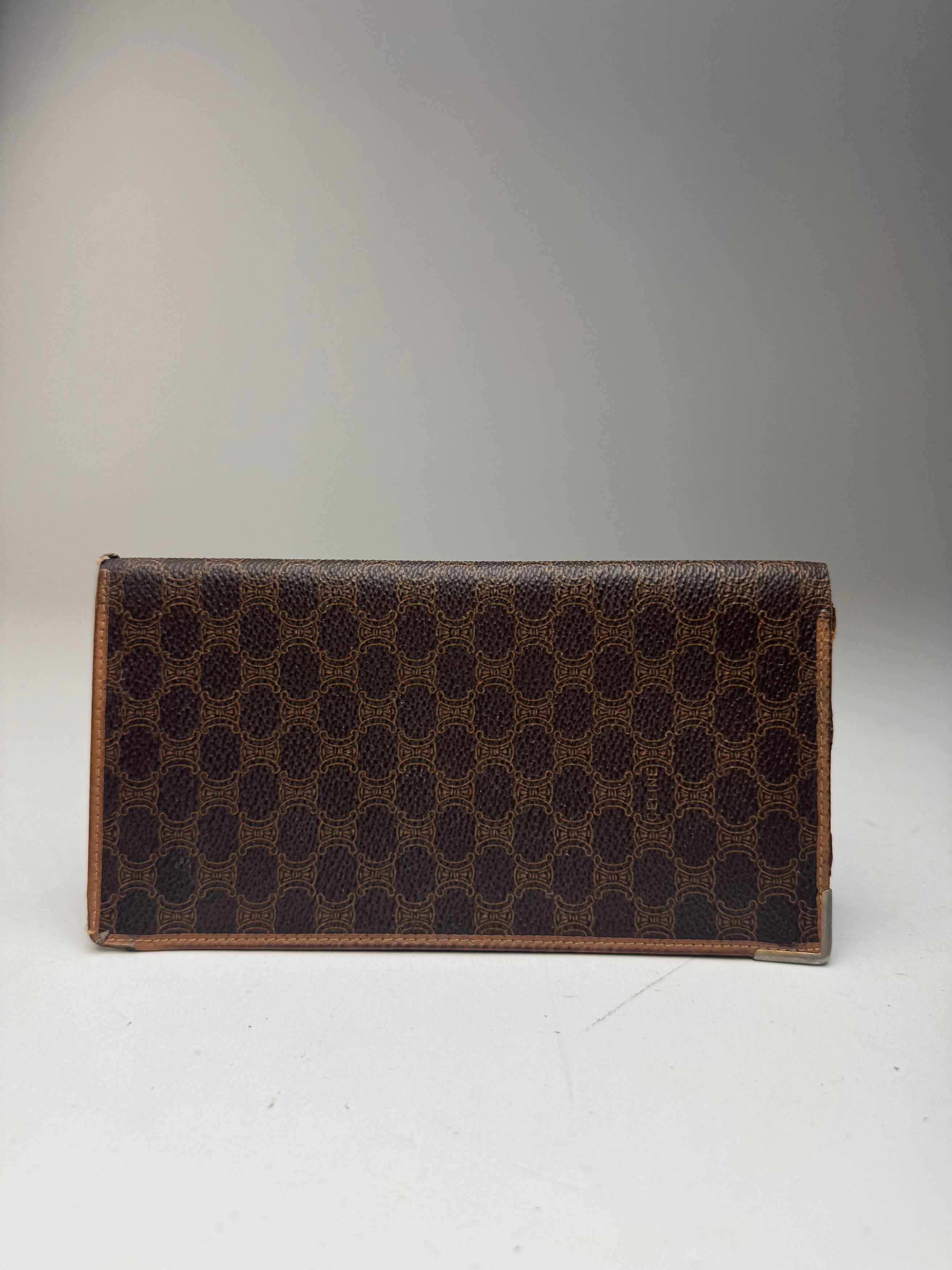 Celine Vintage Monogram Leather cardholder ID Holder Brown Size ONE SIZE - 5 Thumbnail