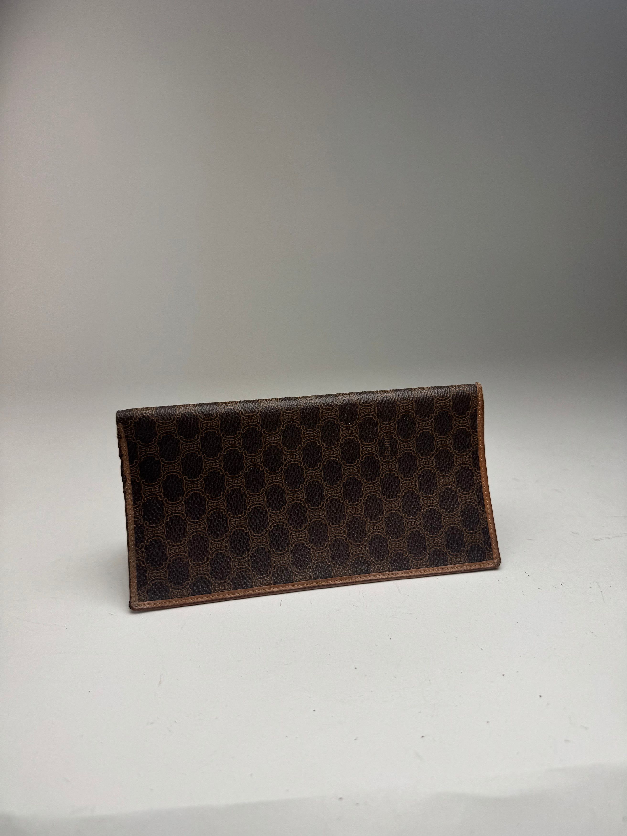 Celine Vintage Monogram Leather cardholder ID Holder Brown Size ONE SIZE - 2 Thumbnail