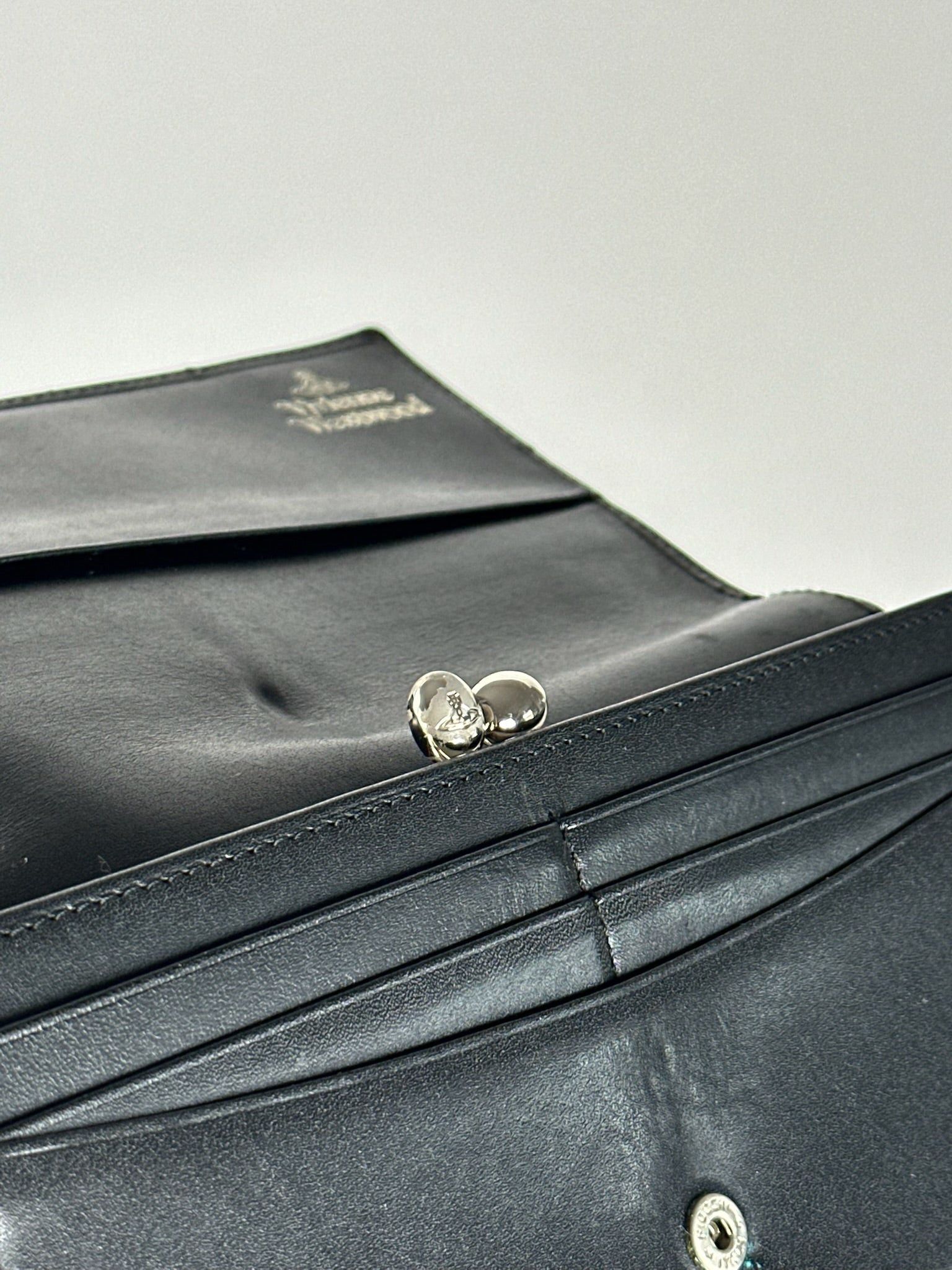 Vivienne Westwood Vintage leather wallet black Size ONE SIZE - 3 Thumbnail