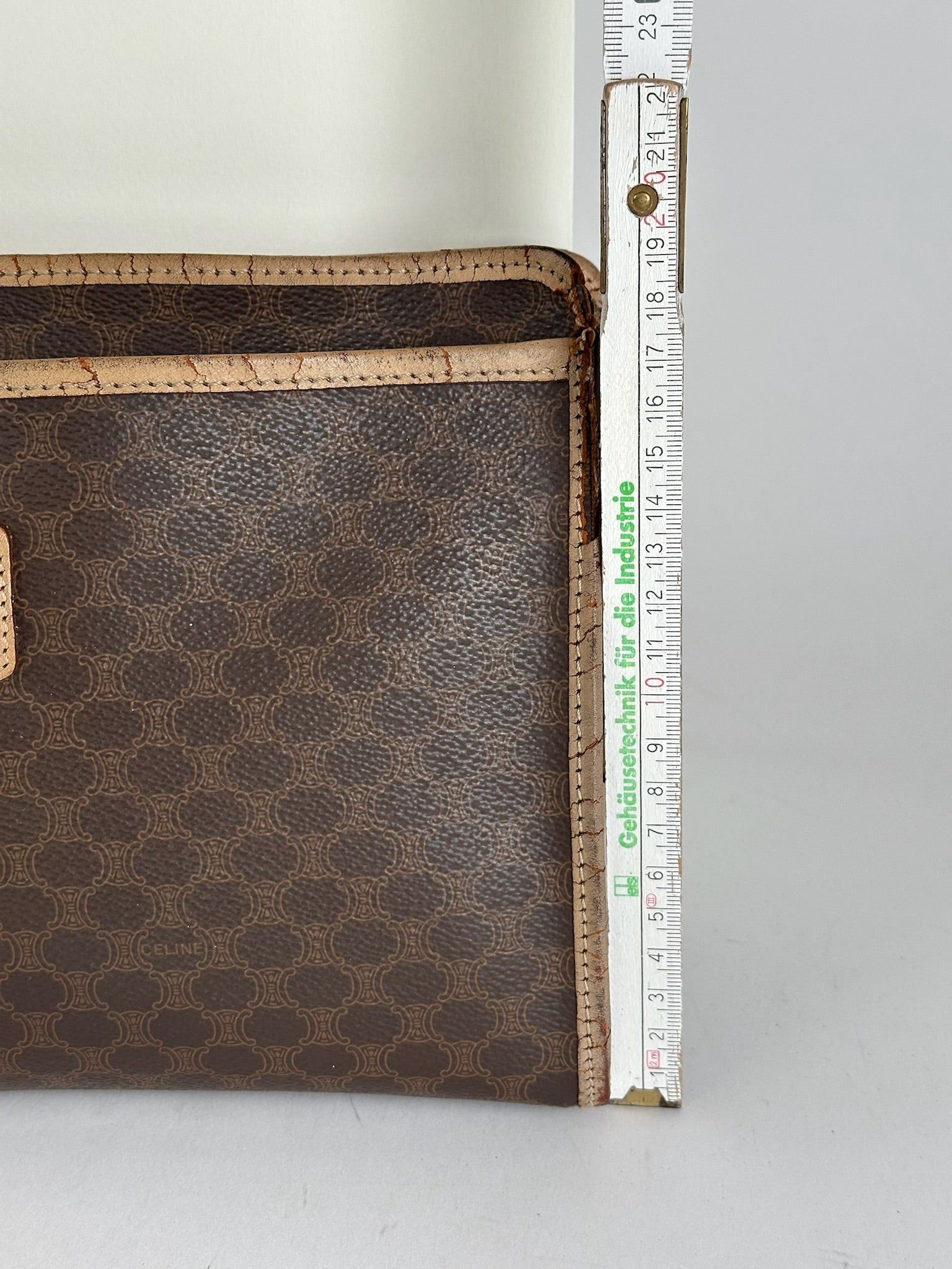 Celine Vintage Paris Monogram Leather clutch brown Size ONE SIZE - 12 Thumbnail