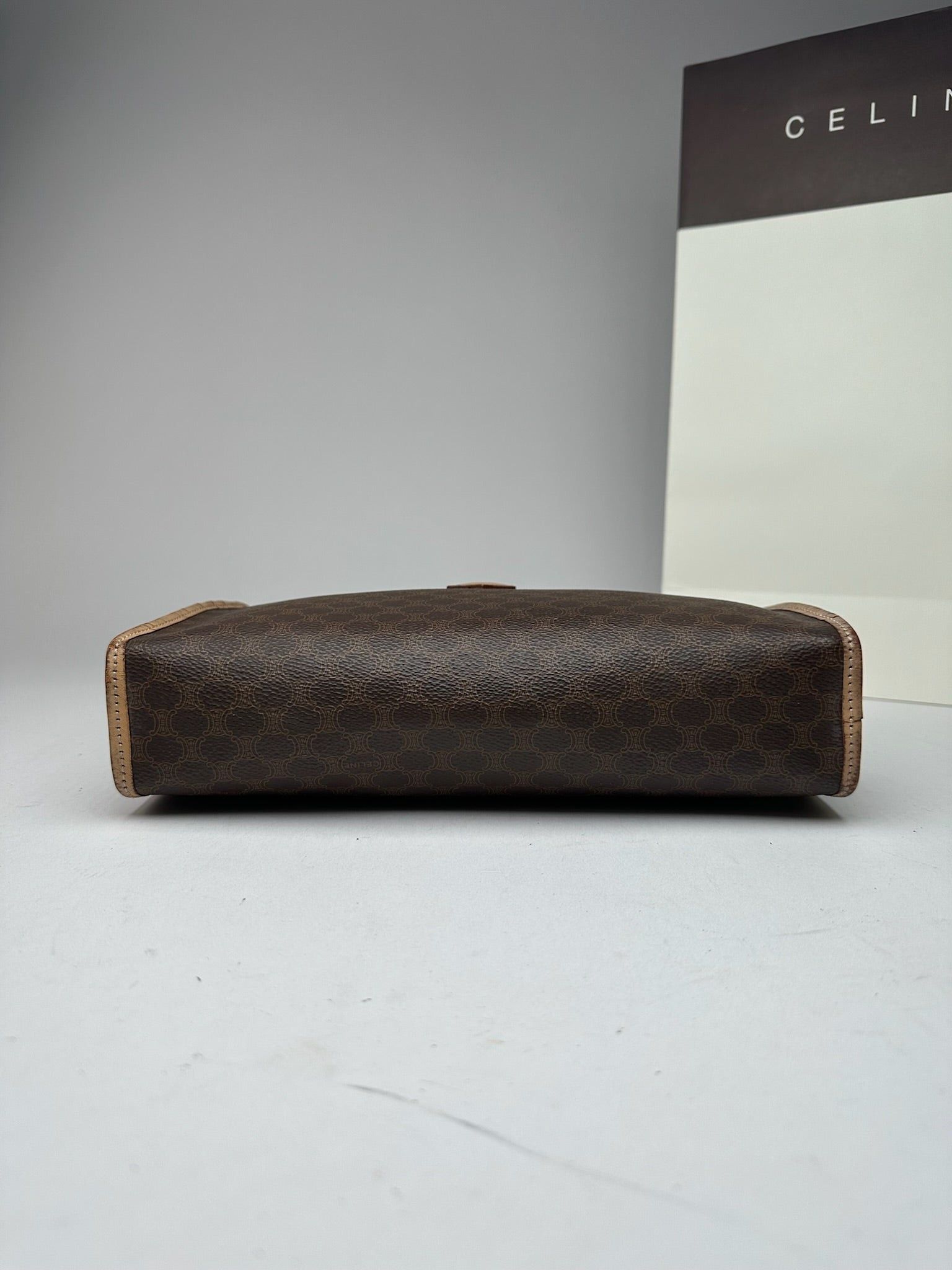Celine Vintage Paris Monogram Leather clutch brown Size ONE SIZE - 11 Thumbnail