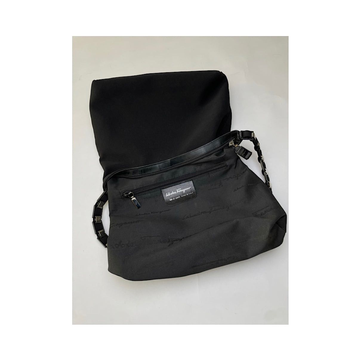 Salvatore Ferragamo Black Polyester Handbag Size ONE SIZE - 3 Thumbnail
