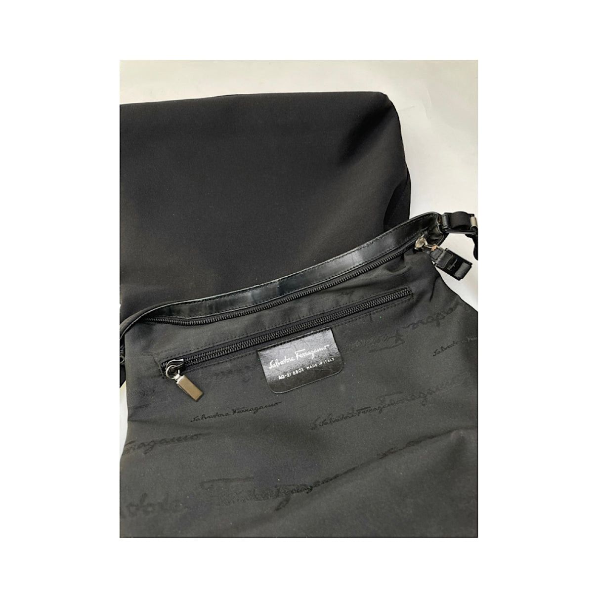 Salvatore Ferragamo Black Polyester Handbag Size ONE SIZE - 4 Thumbnail
