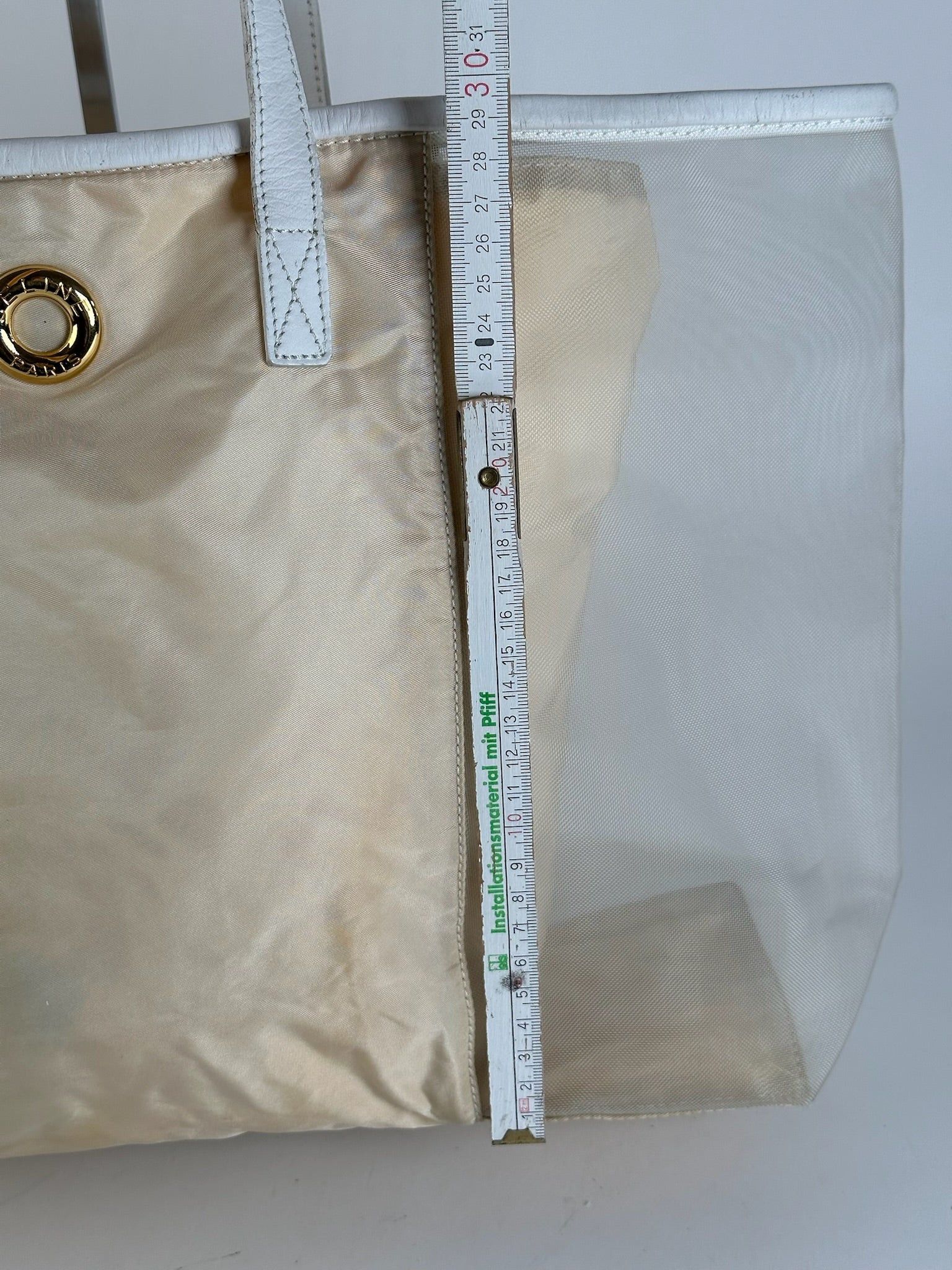 Celine Vintage Paris transparent shopper bag white Size ONE SIZE - 12 Thumbnail