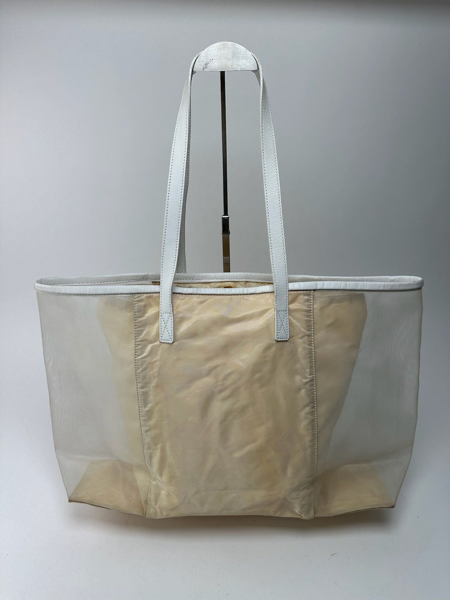 Celine Vintage Paris transparent shopper bag white Size ONE SIZE - 2 Thumbnail